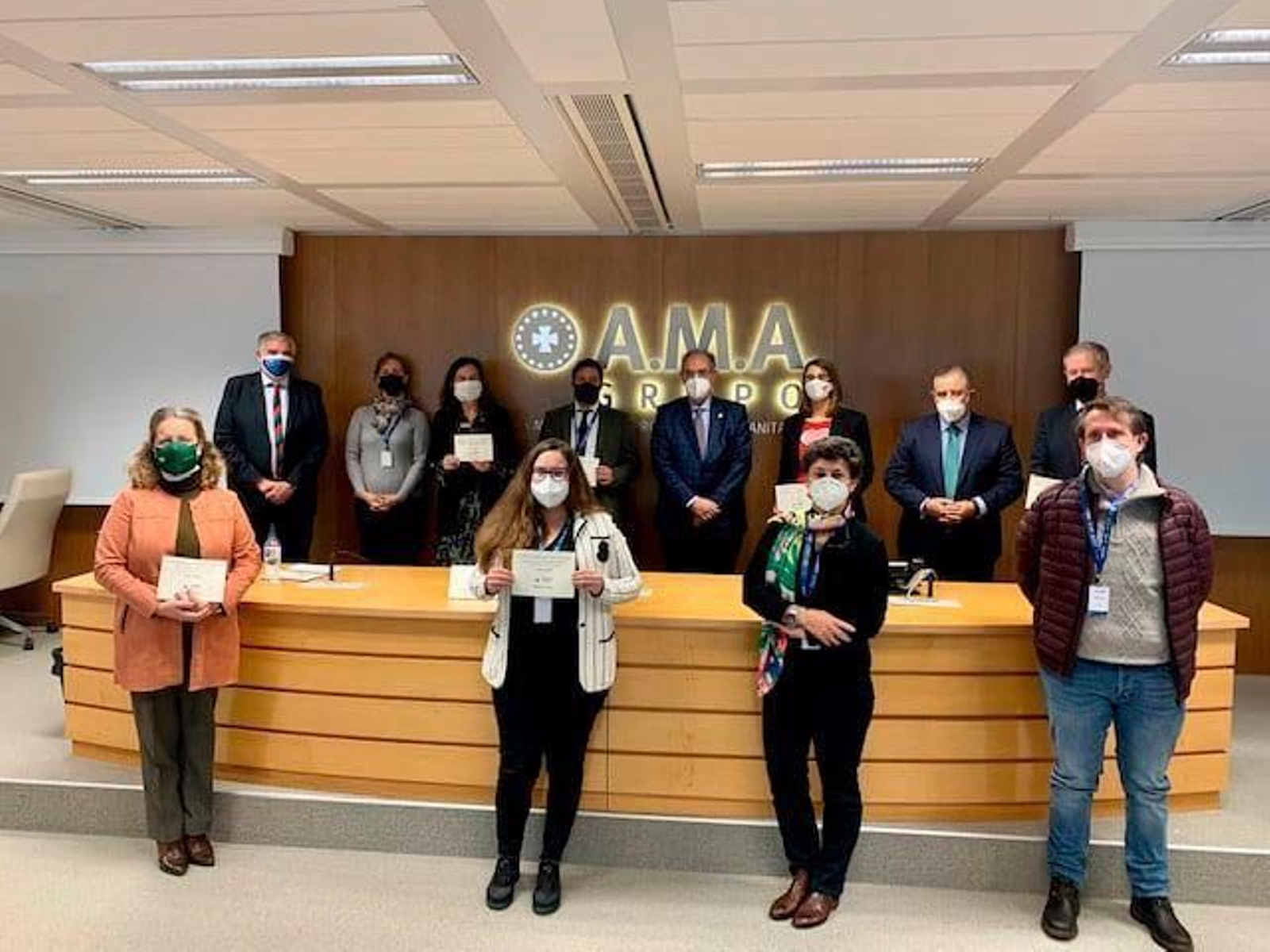 Un momento de la entrega de premios en la Fundación AMA.