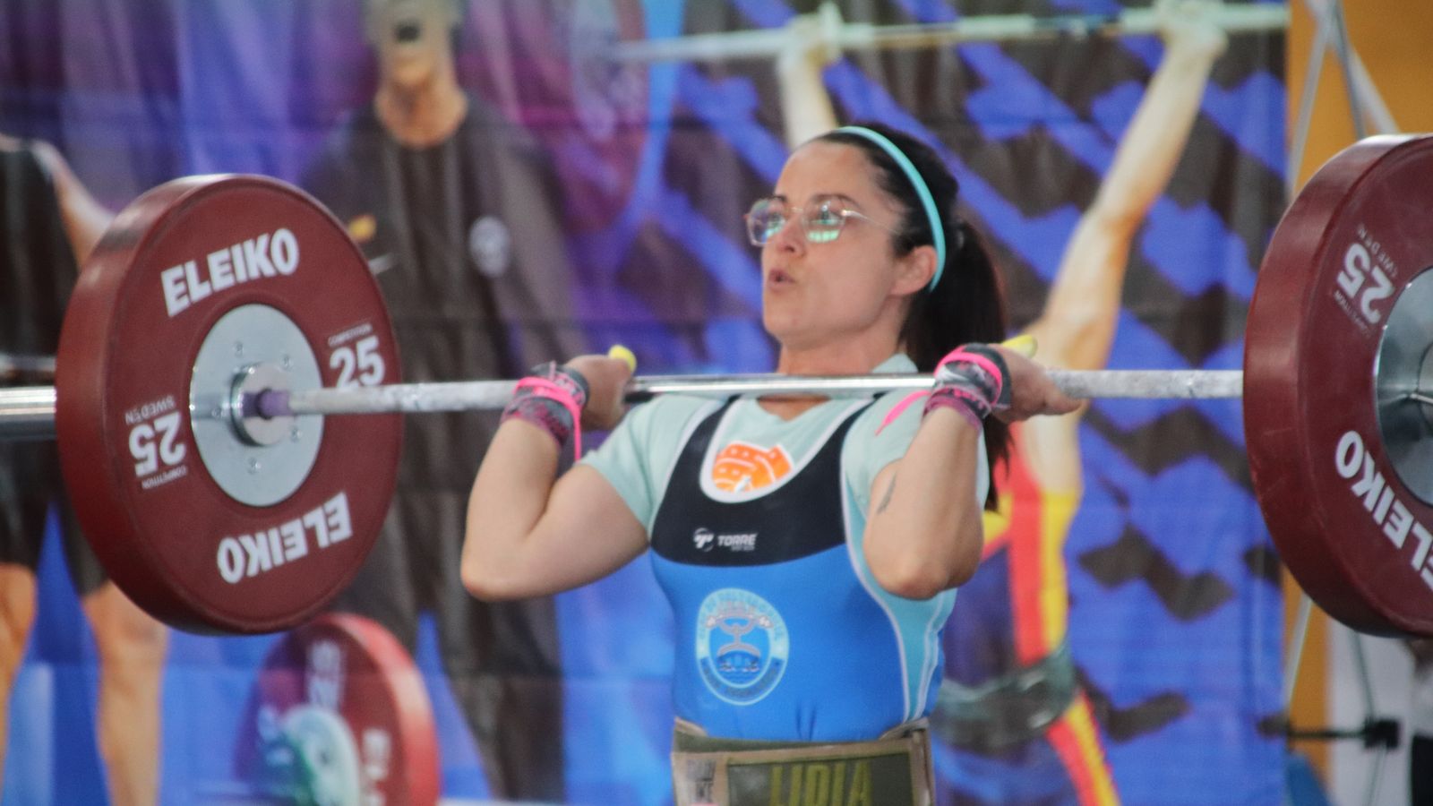 Lydia de Gomar, del Club de Halterofilia de San Fernando (CHSF), durante su participación en el Campeonato de Andalucía Absoluto.