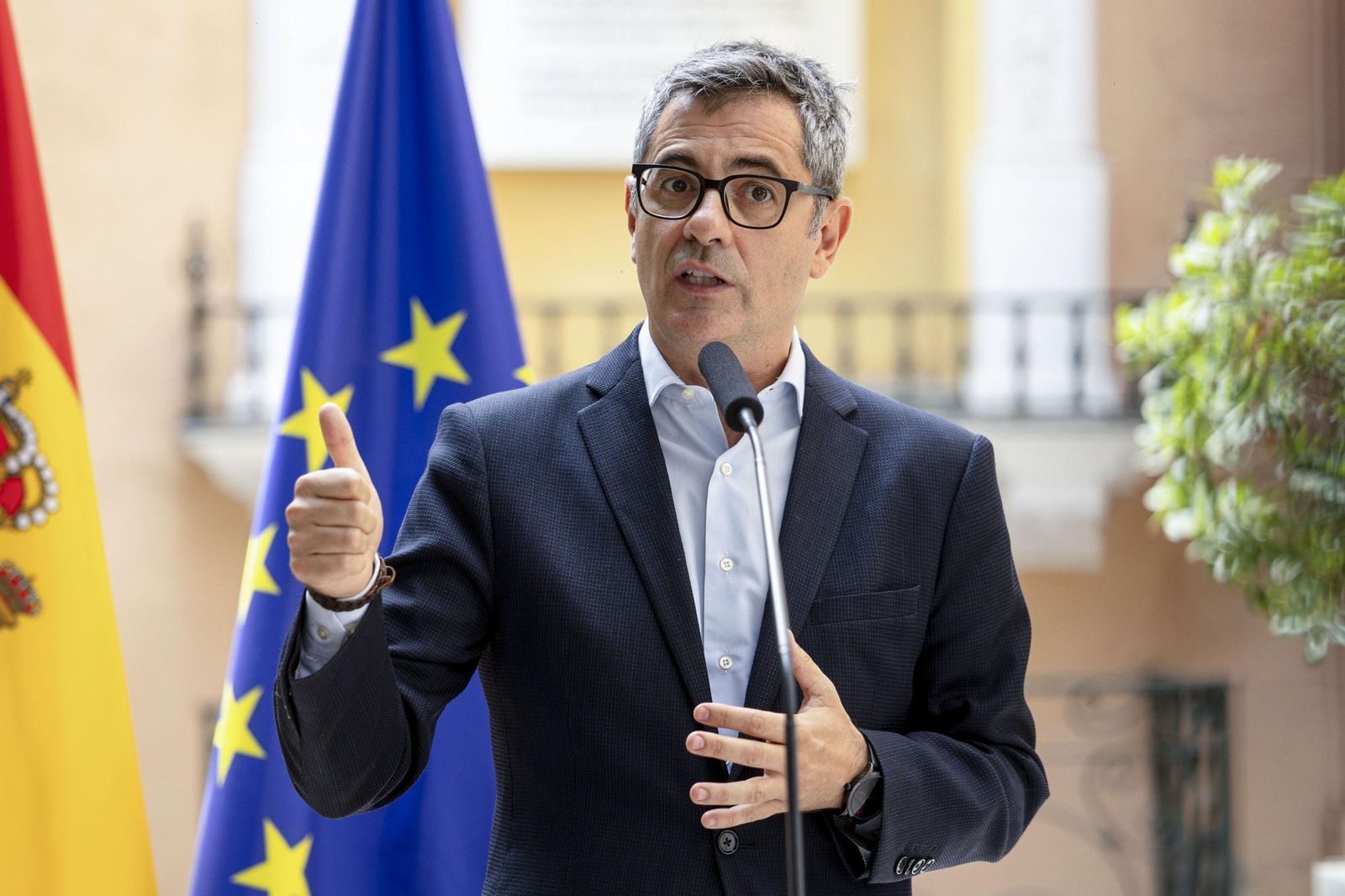 El ministro de la Presidencia y de Justicia, Félix Bolaños, este miércoles.