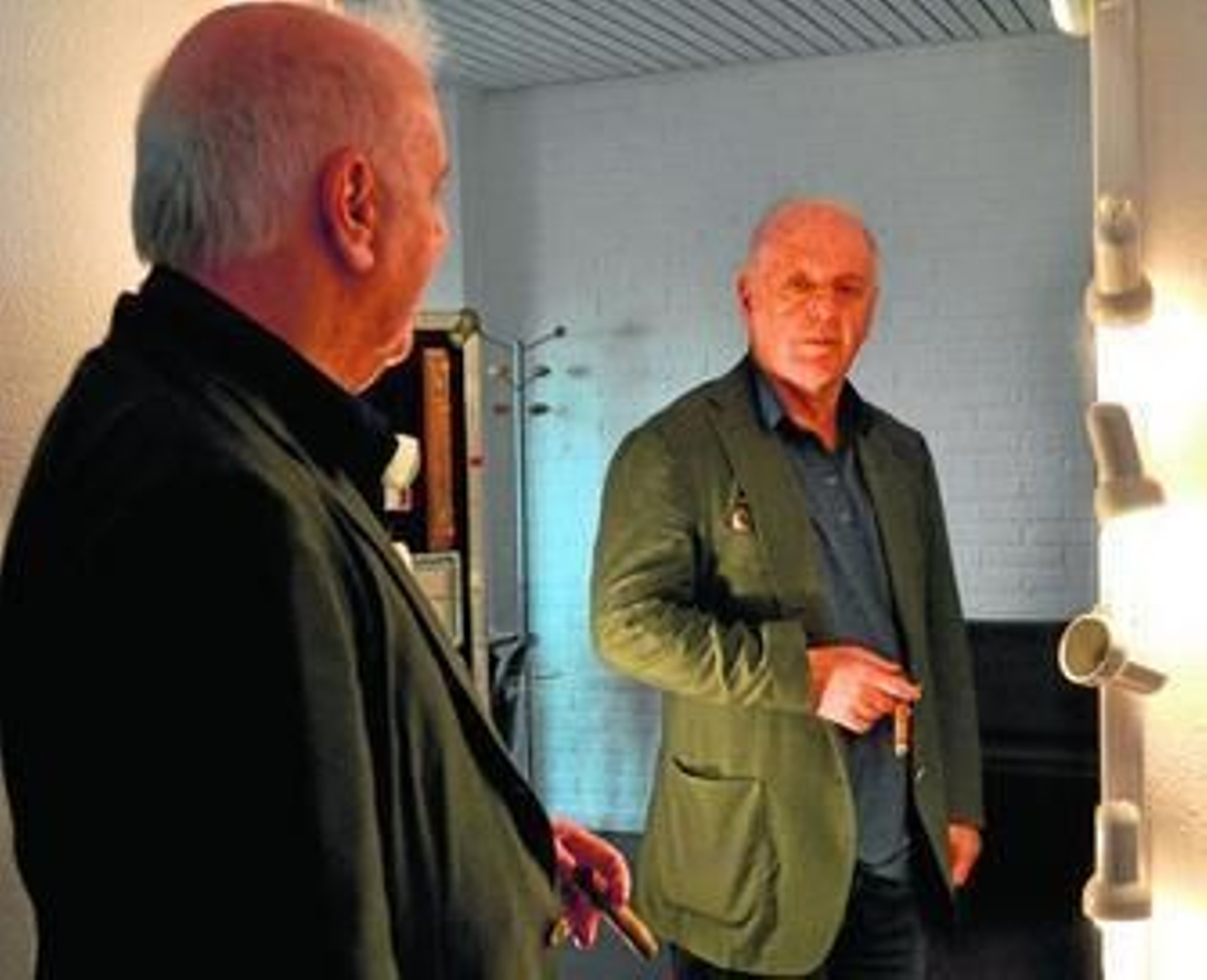 Daniel Barenboim estuvo ensayando ayer con su orquesta en el Auditorio Manuel de Falla.