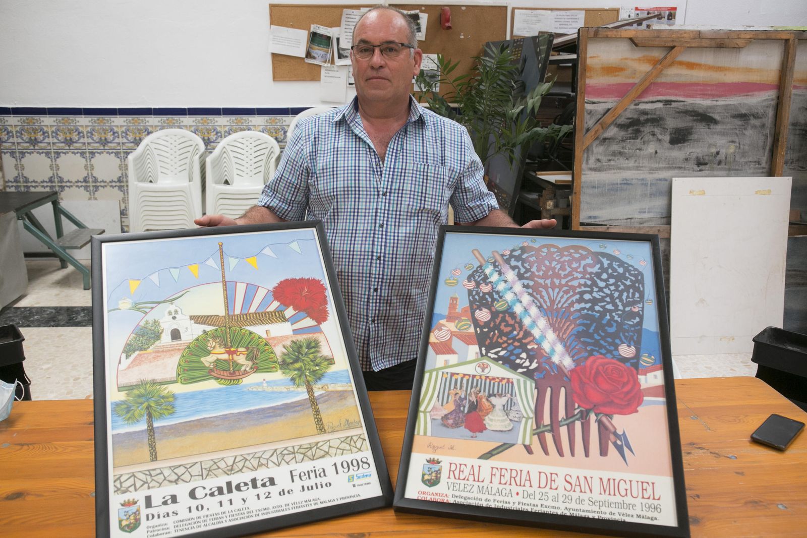 Rafael Blánquez en la sede de la Asociación de Empresarios Feriantes.