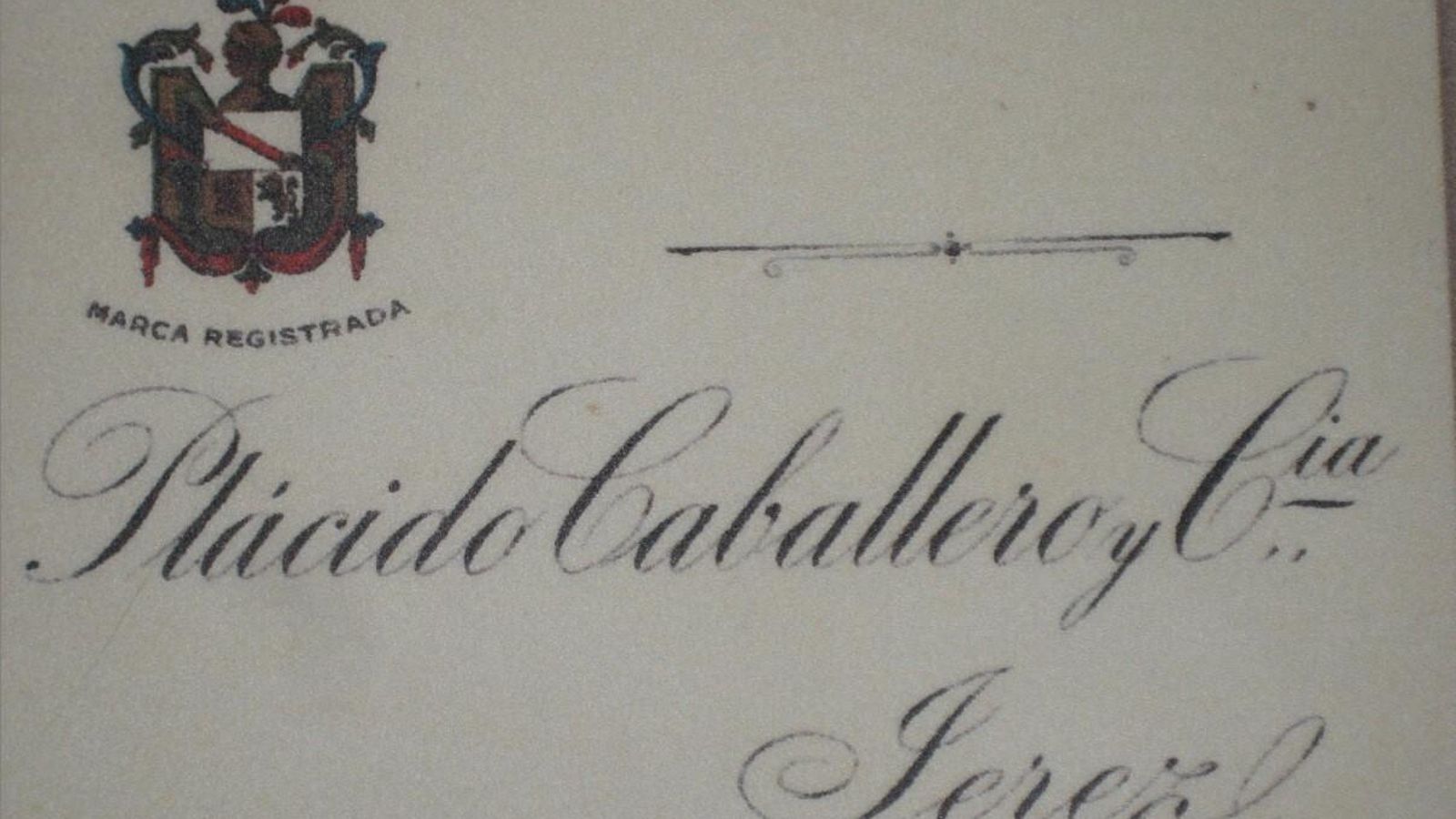 Etiqueta de los vinos de Plácido Caballero.