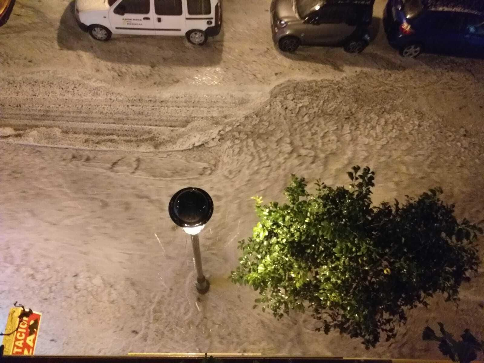 Fotos de la fuerte granizada registrada en Málaga