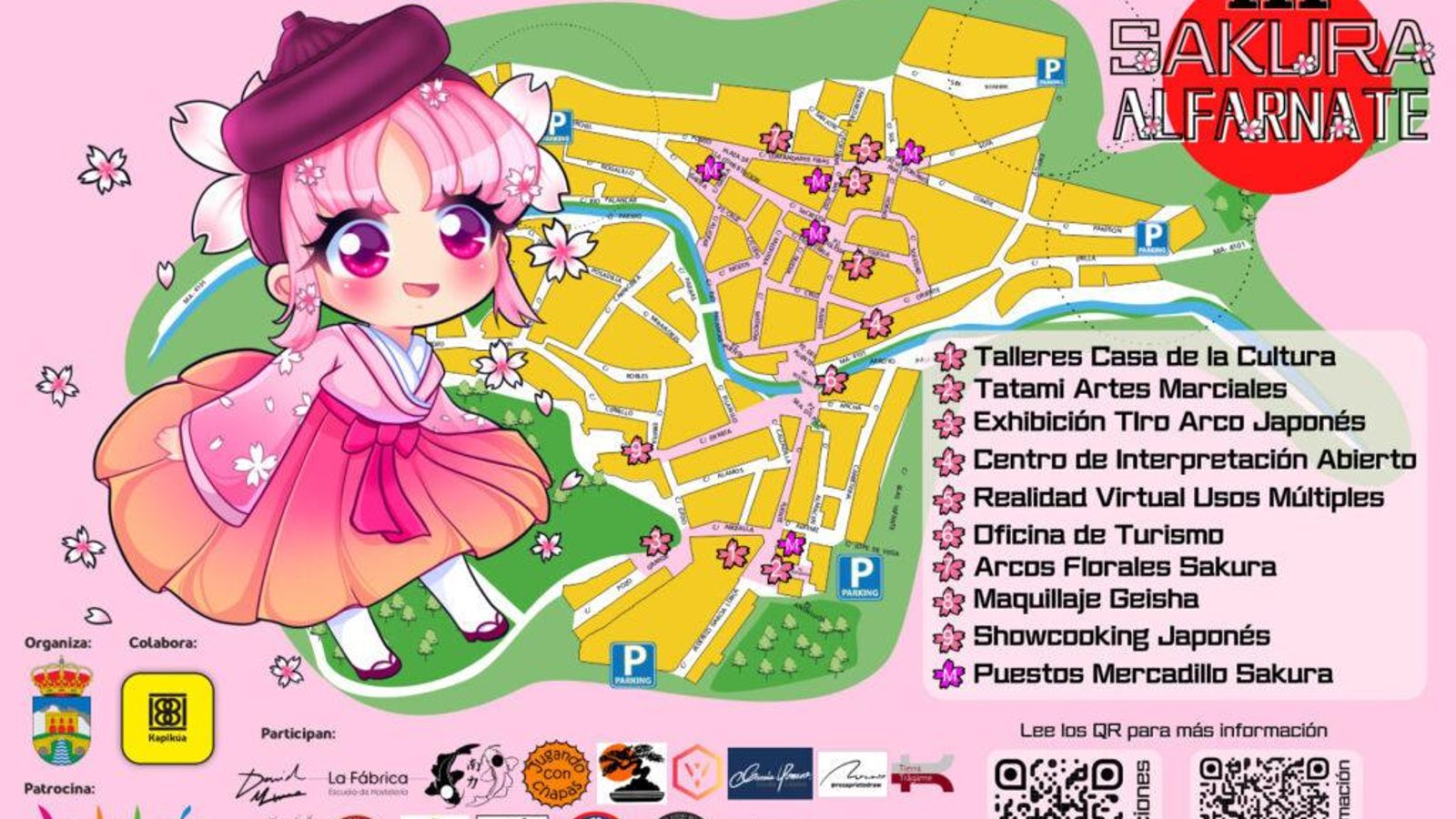 Las zonas de Alfarnate para su festival japonés Sakura. Las zonas de Alfarnate para su festival japonés Sakura.