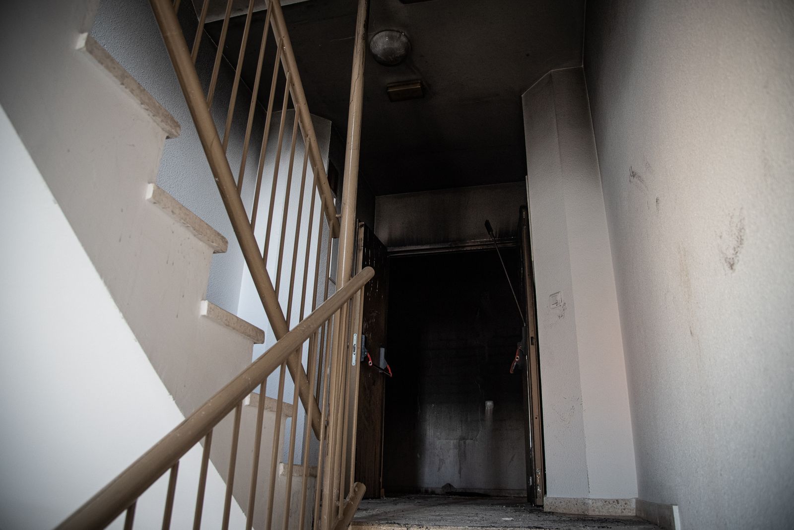 Imágenes del incendio en la plaza Corteconcepción de Huelva