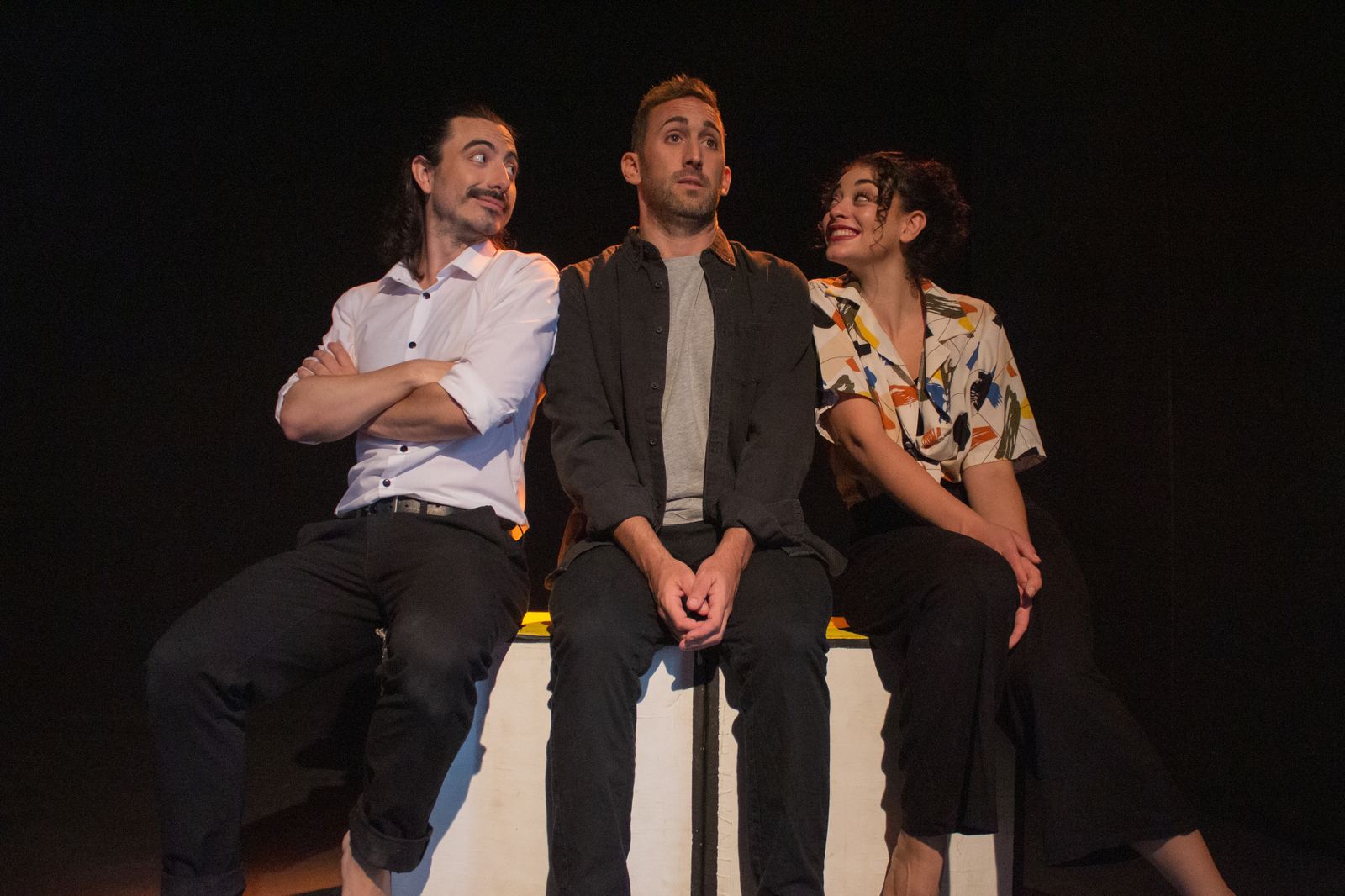 Mario Coello, Tony Núñez y Nina Martínez  en el musical '30\20'