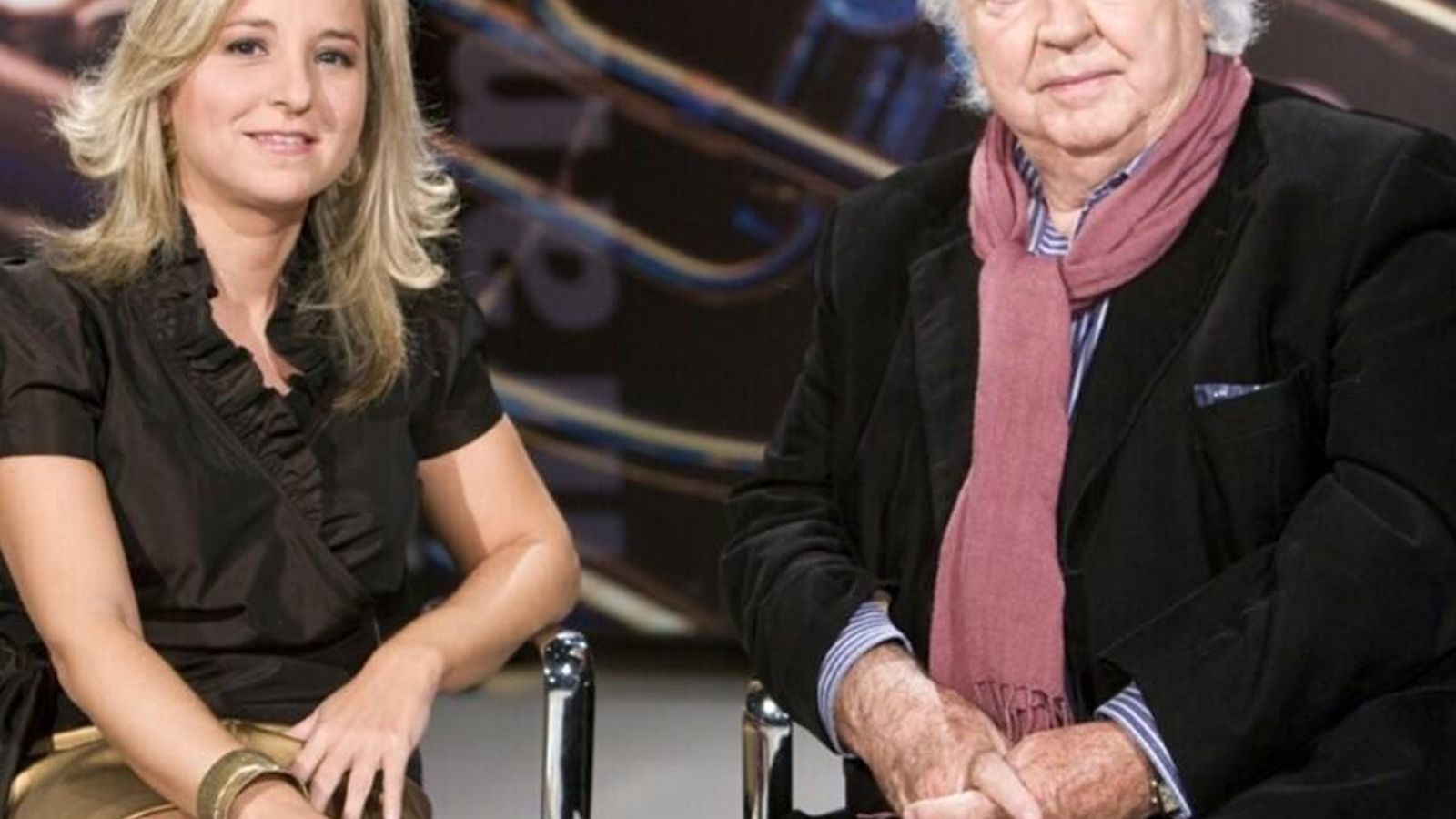 Paula Coronas con Antón García Abril. Paula Coronas con Antón García Abril.