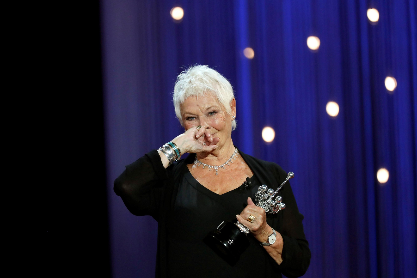 La actriz Judi Dench, ayer en el Festival de San Sebastián.