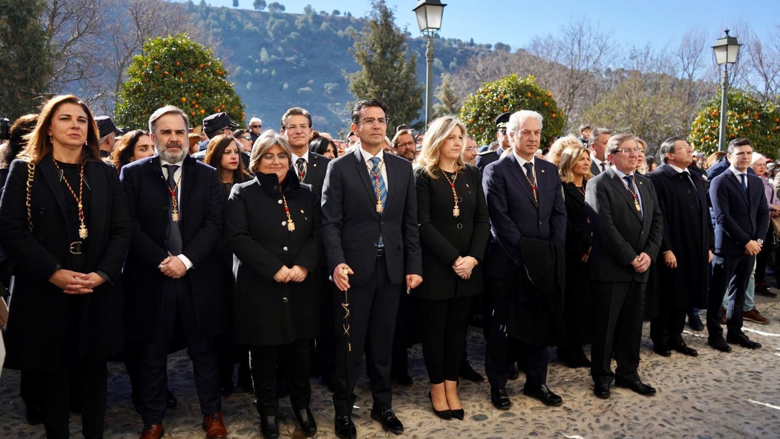 La representación institucional participando en la Romería de San Cecilio