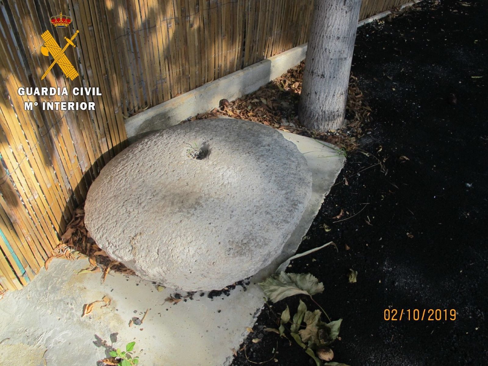 Piedra de molino de época romana.