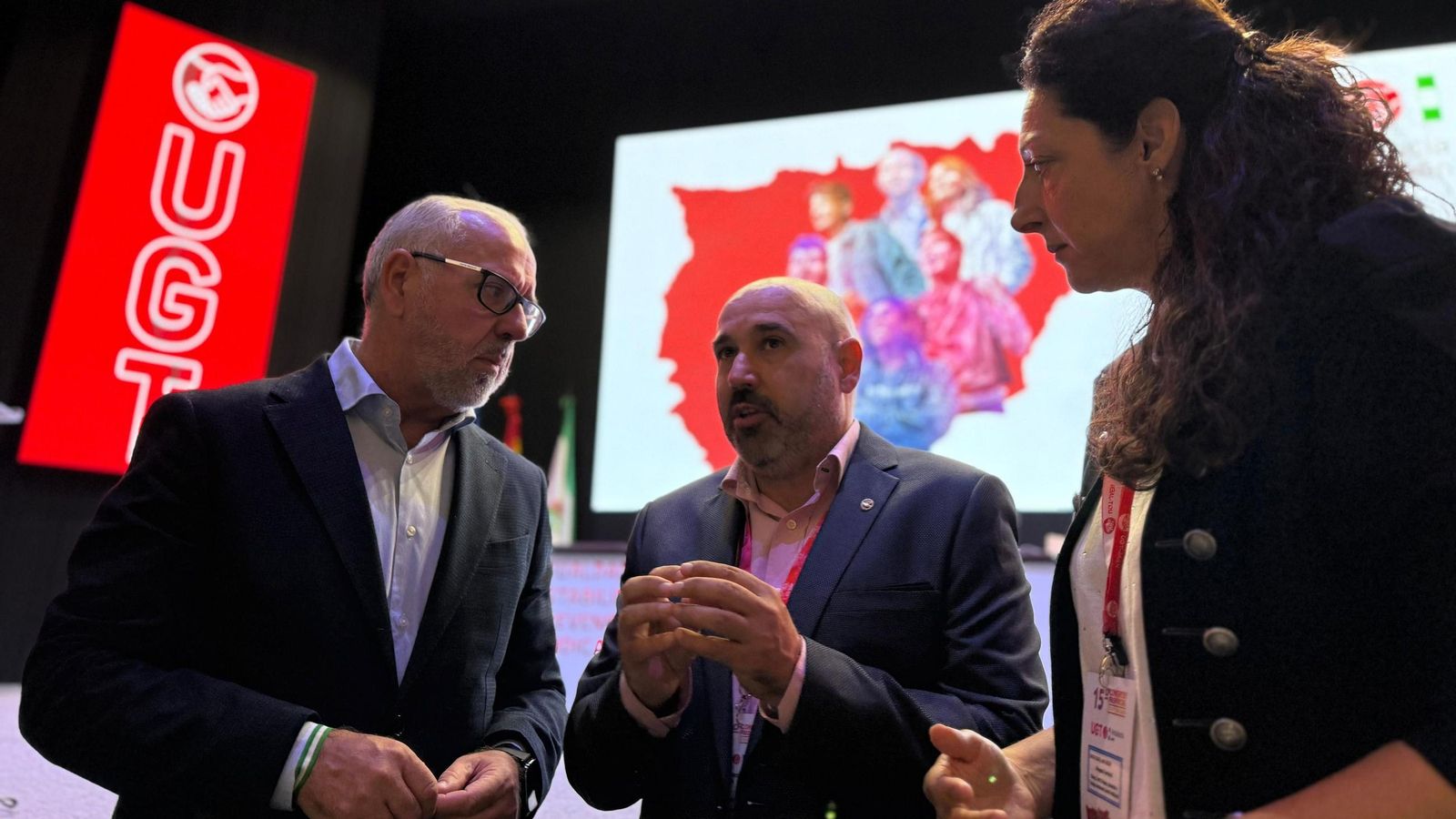 El delegado del Gobierno de la Junta en Jaén, Jesús Estrella, durante el Congreso Provincial de UGT.