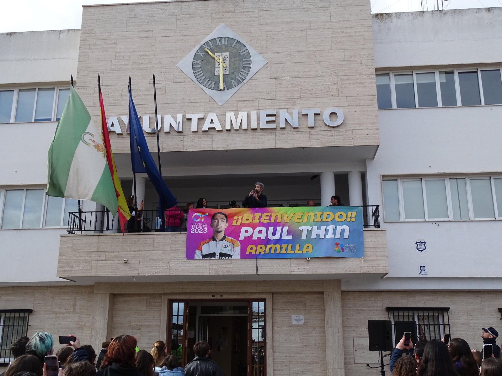 Así ha sido el recibimiento a Paul Thin en Armilla