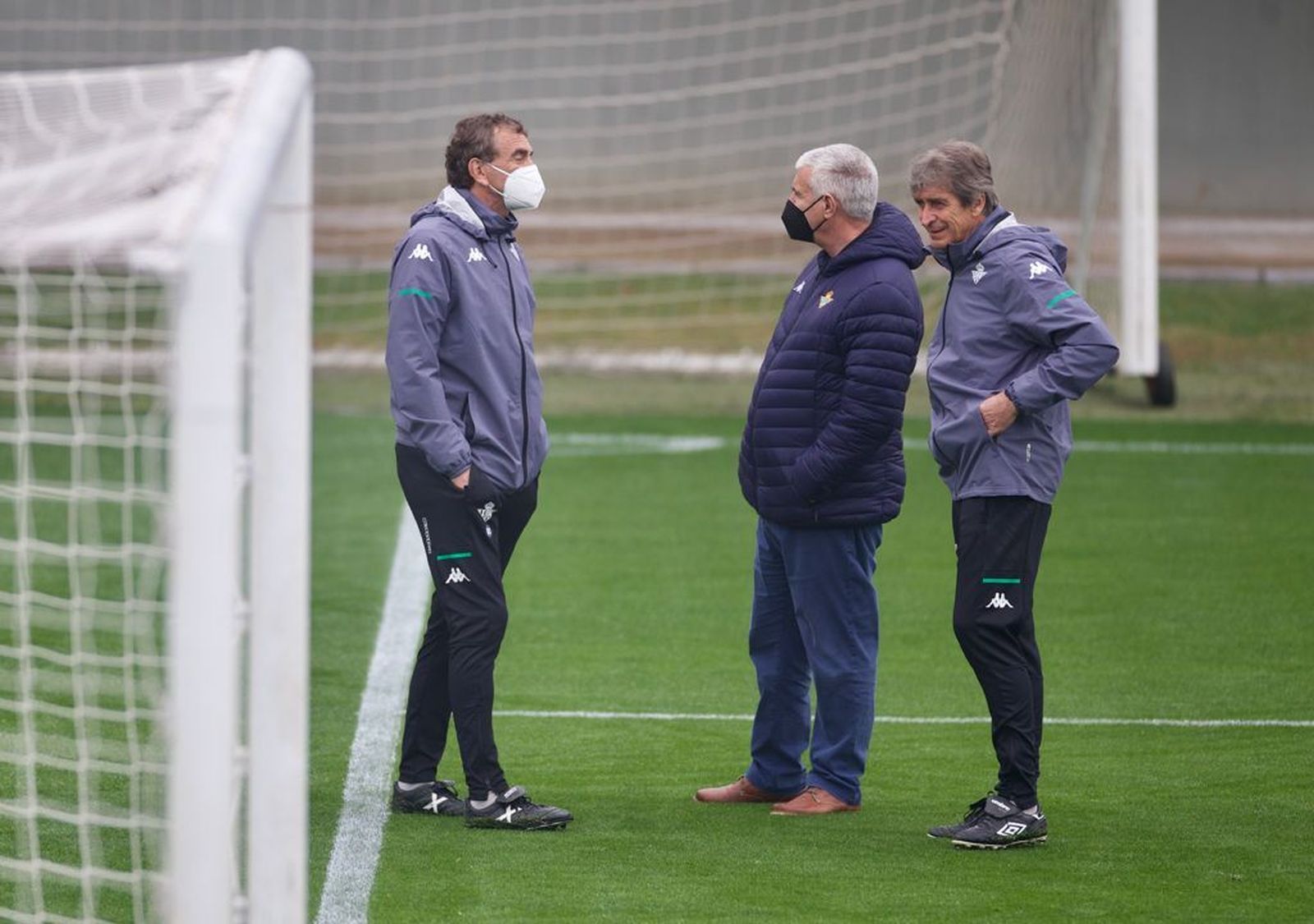 Pellegrini junto a Antonio Cordón y Rubén Cousillas.