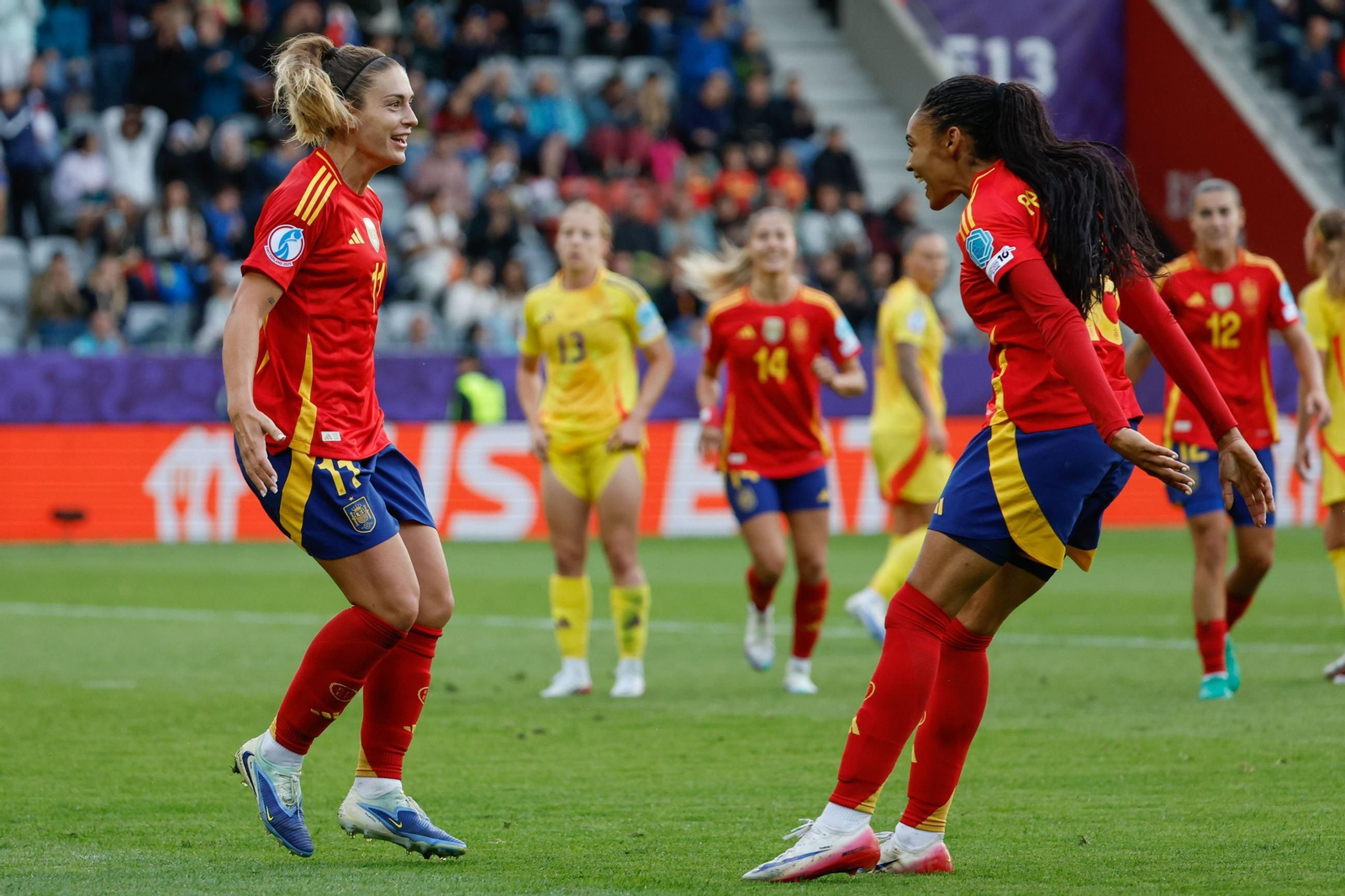 Las fotos de la goleada de España sobre Bélgica en la Eurocopa femenina