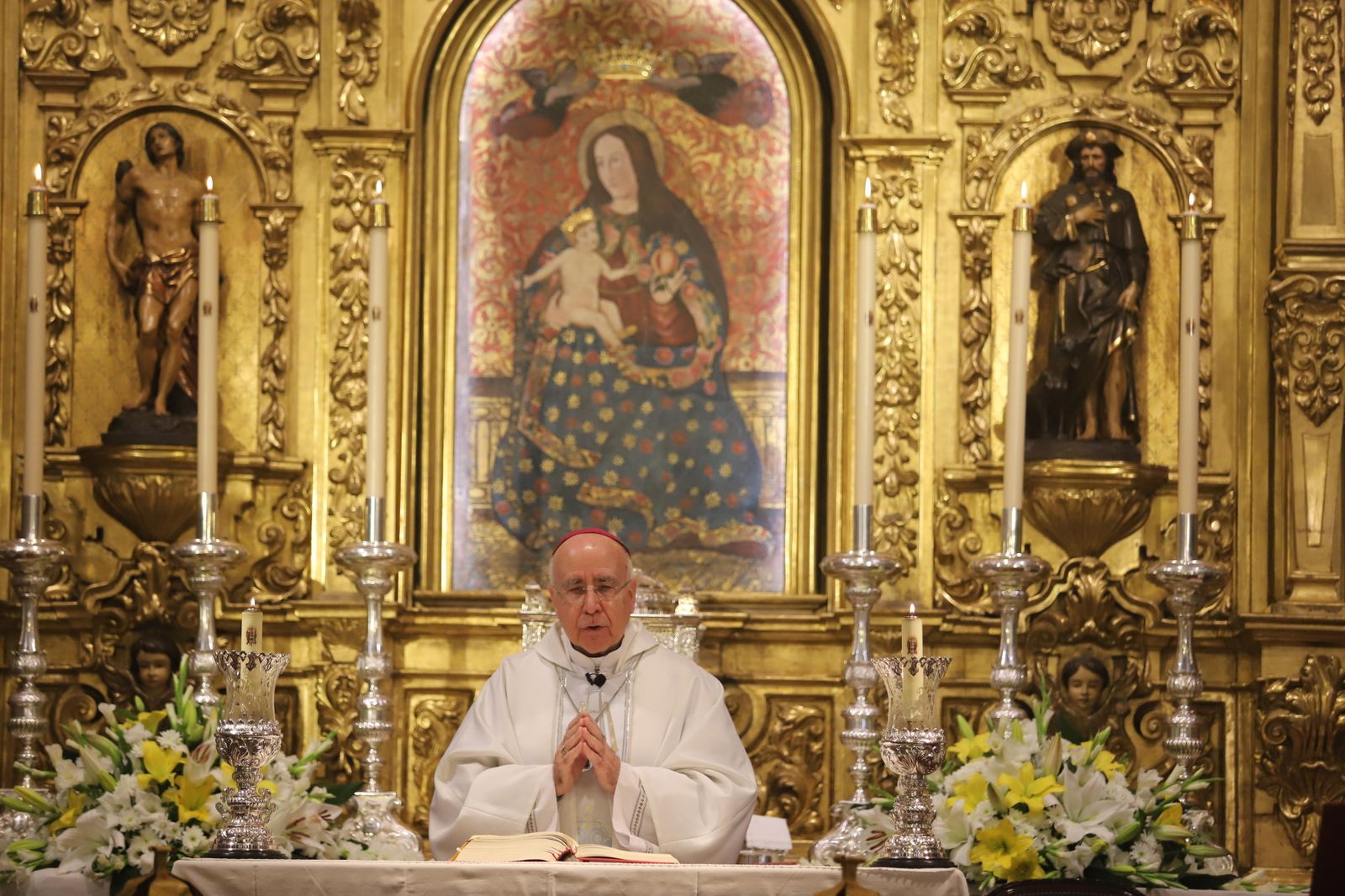 El obispo en el triduo celebrado en La Cinta.
