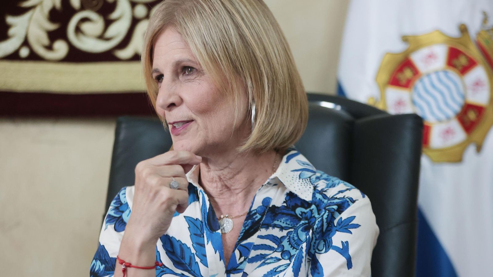 La regidora, durante la entrevista.