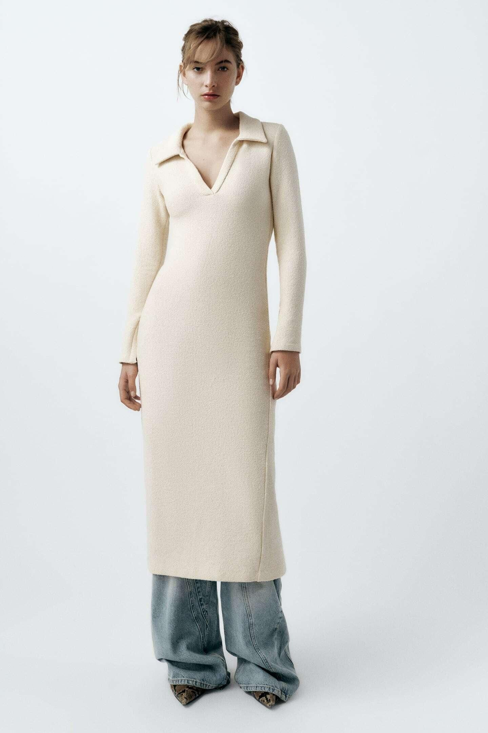 Vestido tipo polo de Zara.