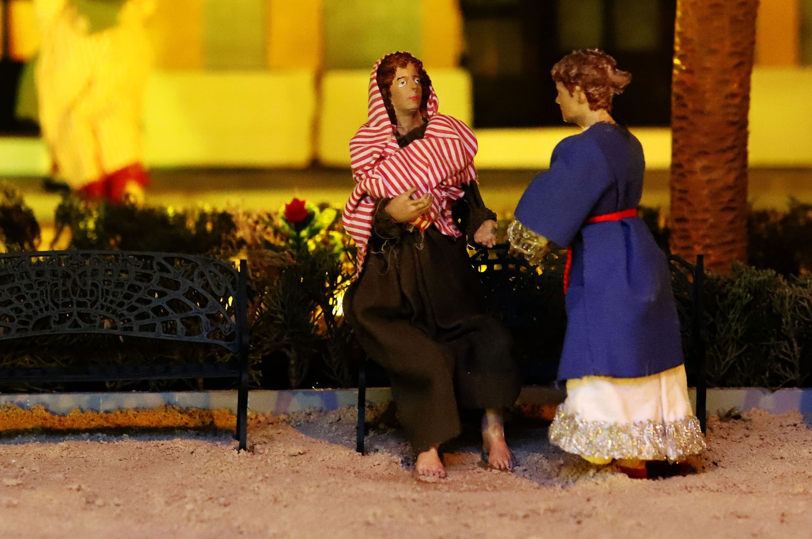 Belén del Ayuntamiento de Huelva basado en la antigua Plaza de las Monjas