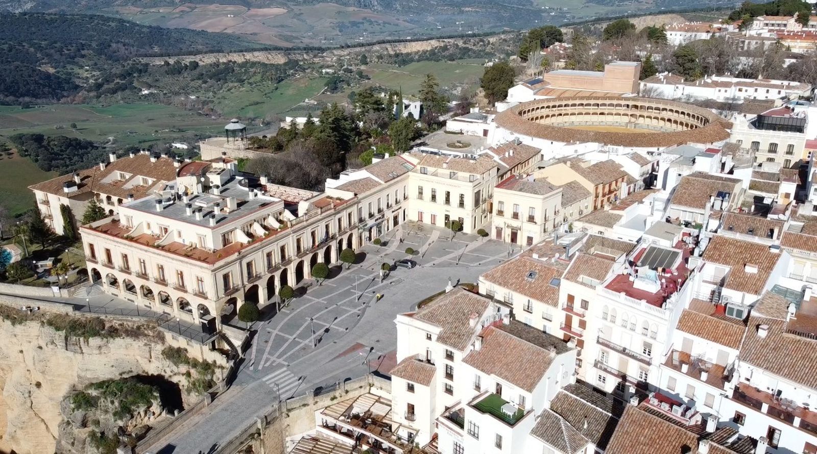 Vista de la zona centro con la plaza de España como elemento principal.