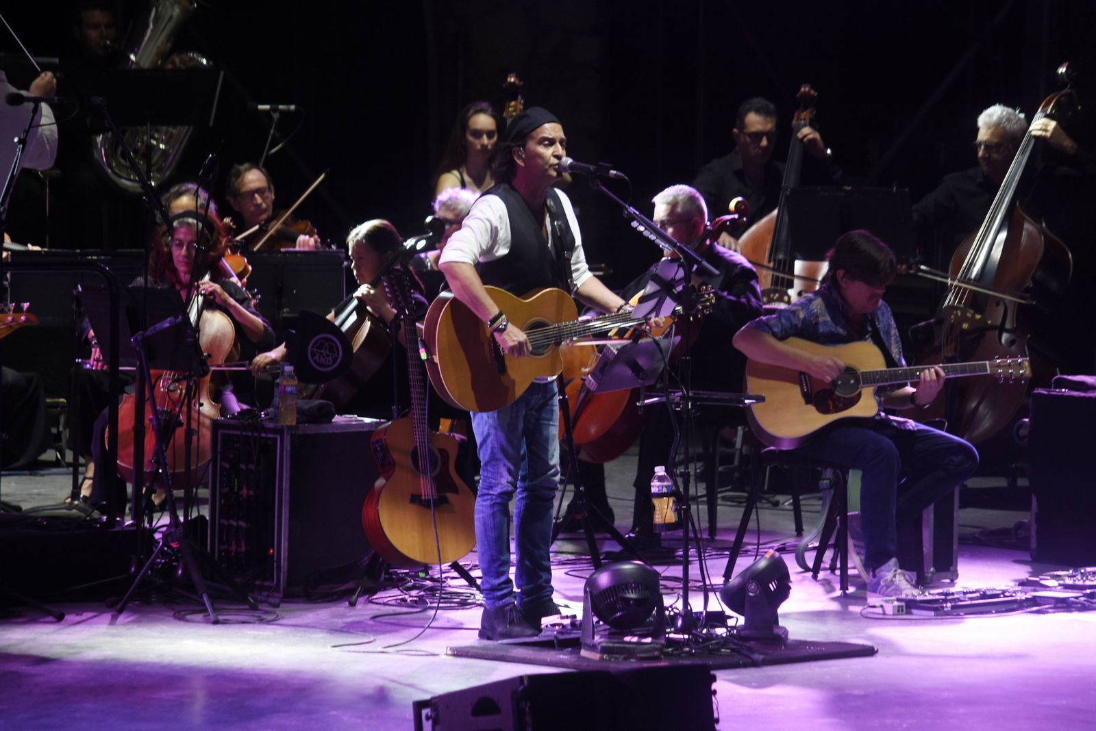 Los Secretos y la Orquesta de Córdoba, el pasado miércoles en el Teatro de la Axerquía.