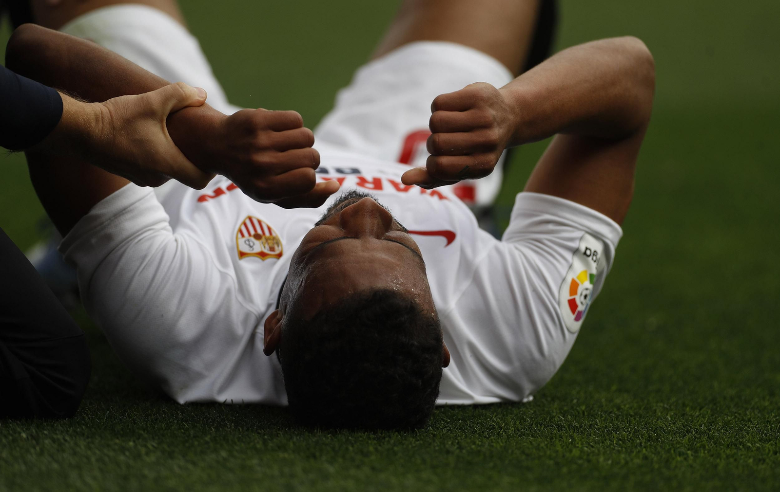 Fernando, lesionado en el aductor el pasado domingo ante el Osasuna.