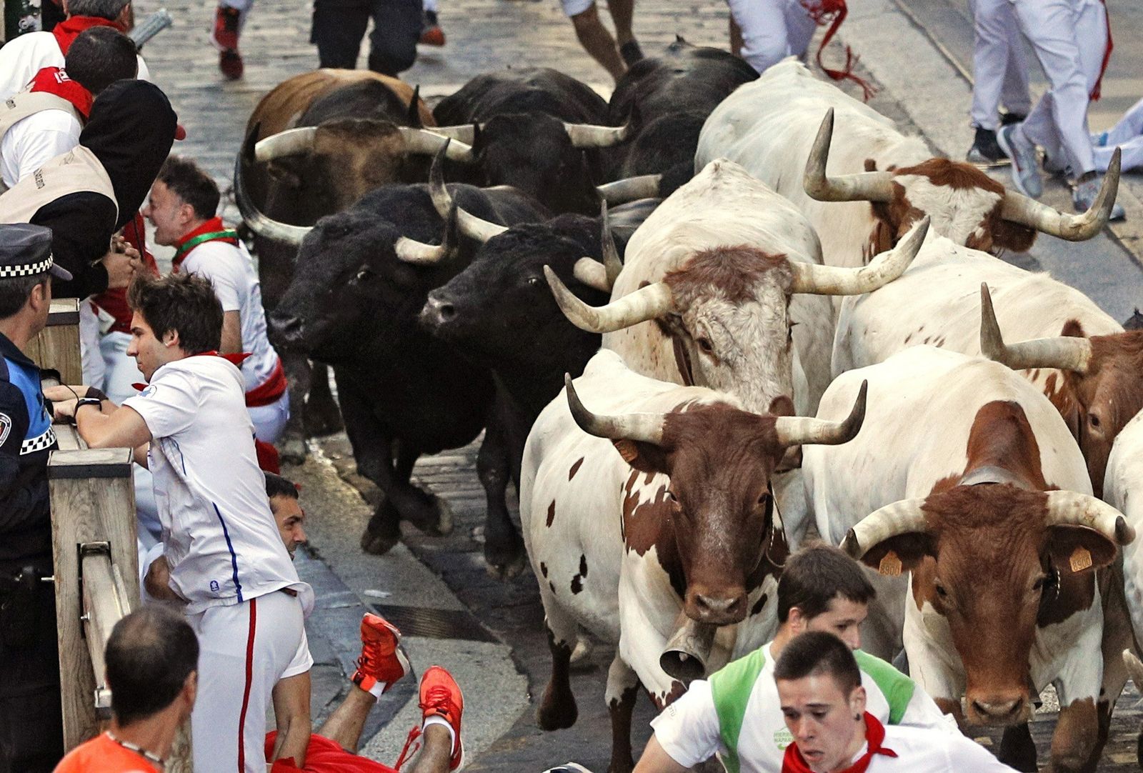 El quinto encierro de San Fermin 2019 en imágenes