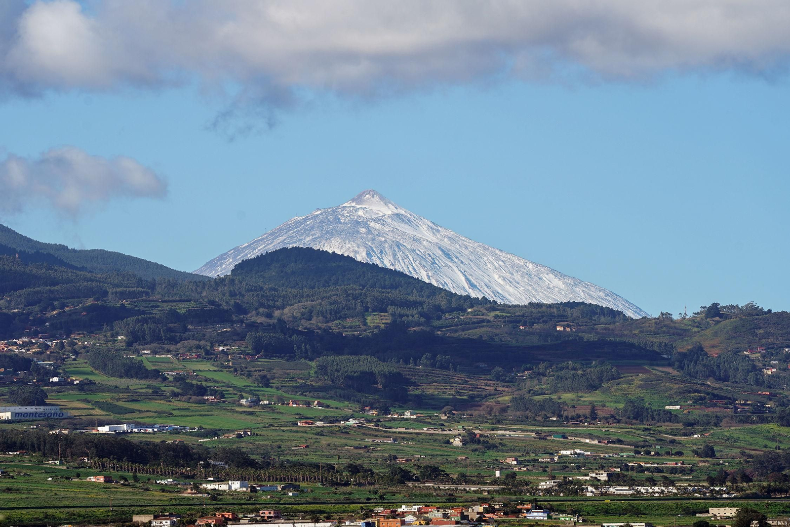 Pico del volcán Teide, nevado este invierno