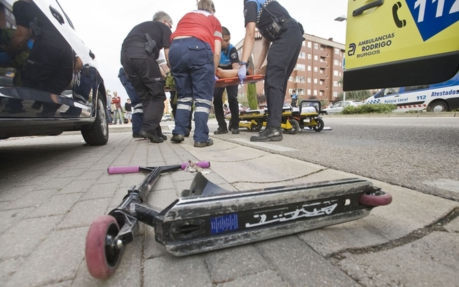 Imagen de archivo de un atropello en patinete.
