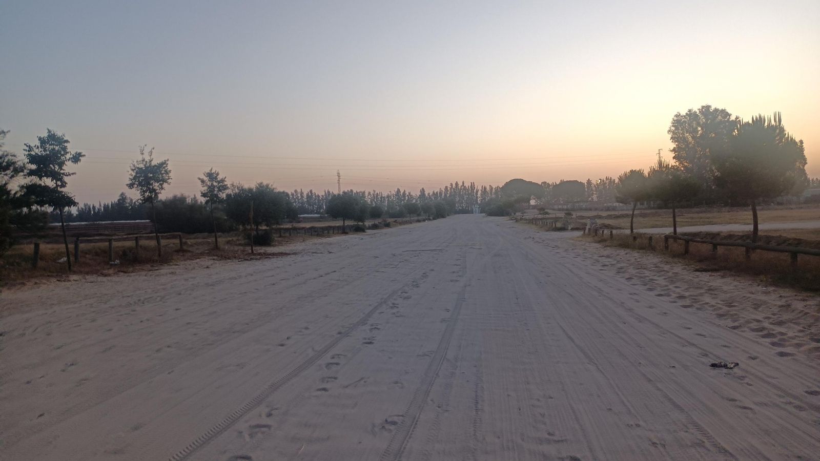 Saliendo de El Rocío.