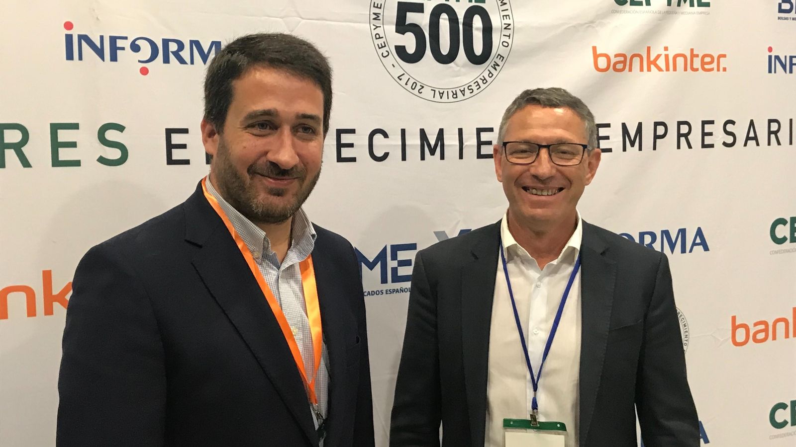 Miguel Somé, CEO de Prodiel, y Javier Rubio, CEO de Tier1, en Sevilla.