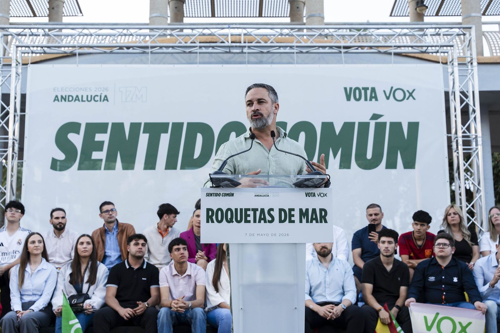 Las imágenes del mitin de Vox con Santiago Abascal y Manuel Gavira en ...