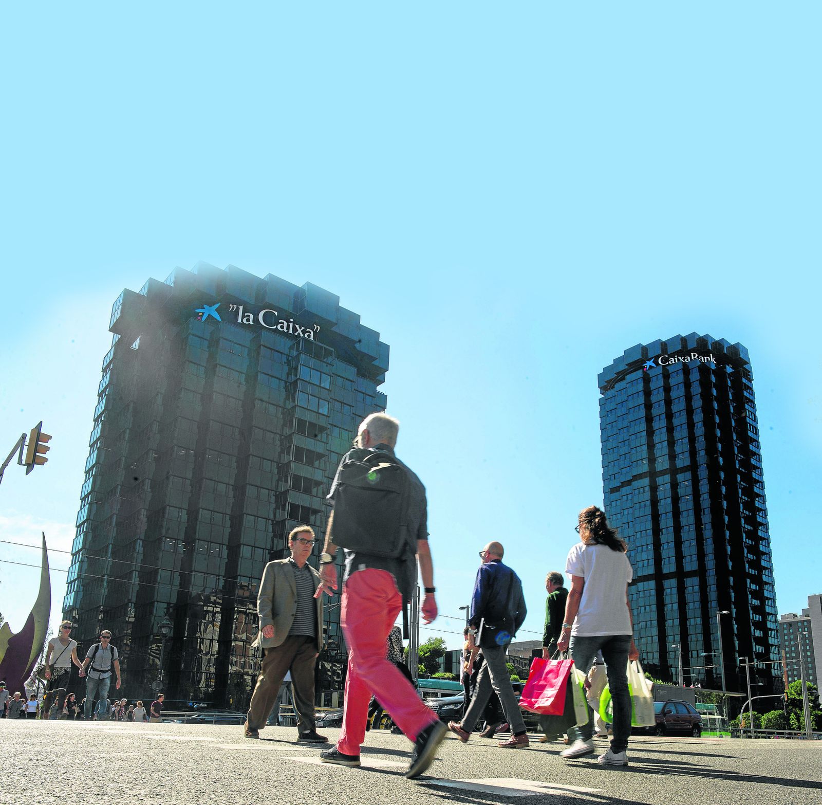 Imagen de la sede de Caixabank en Barcelona.
