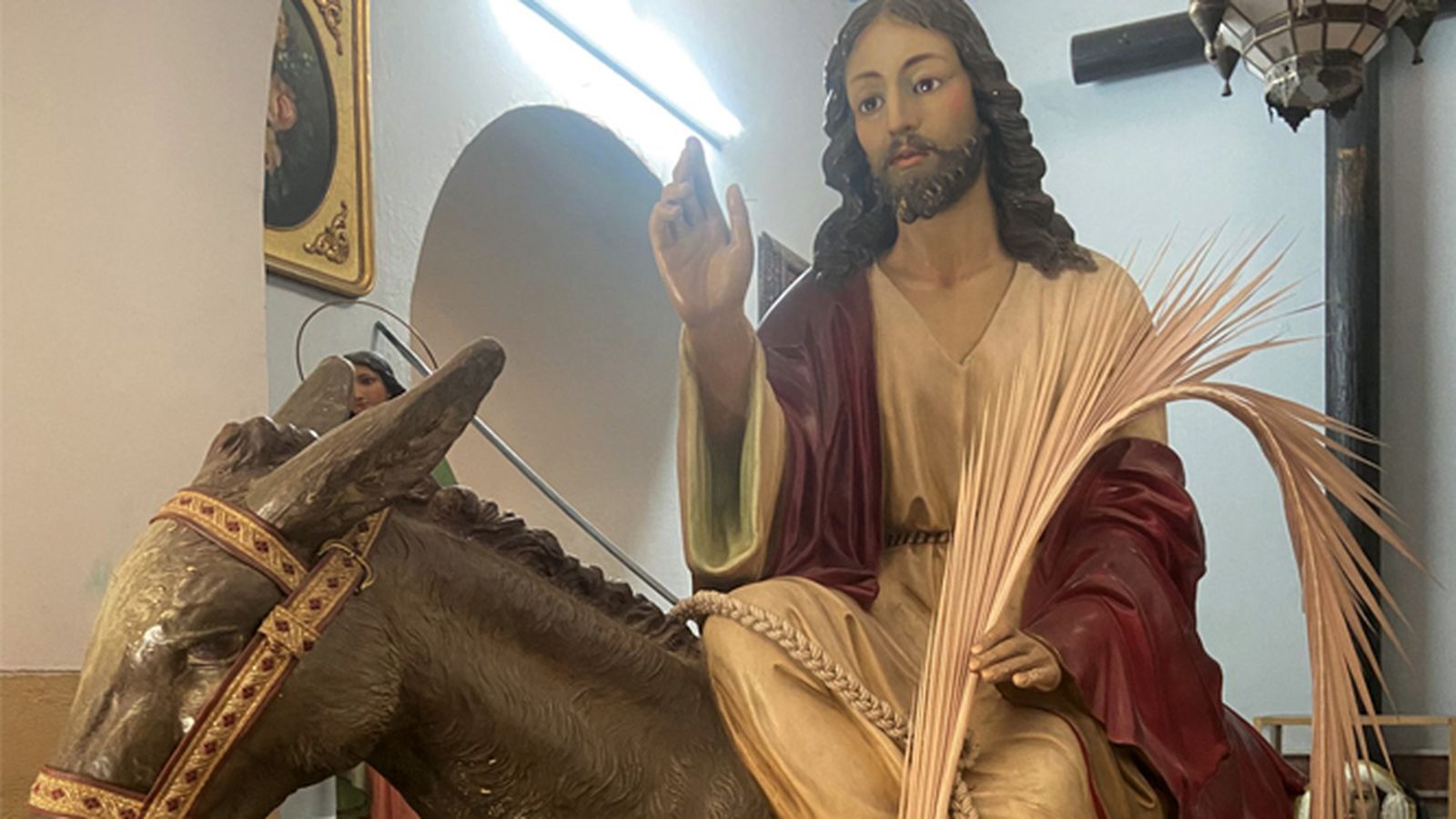 Imagen de Jesús en su Entrada en Jerusalén, que se venera en la parroquia de San Sebastián