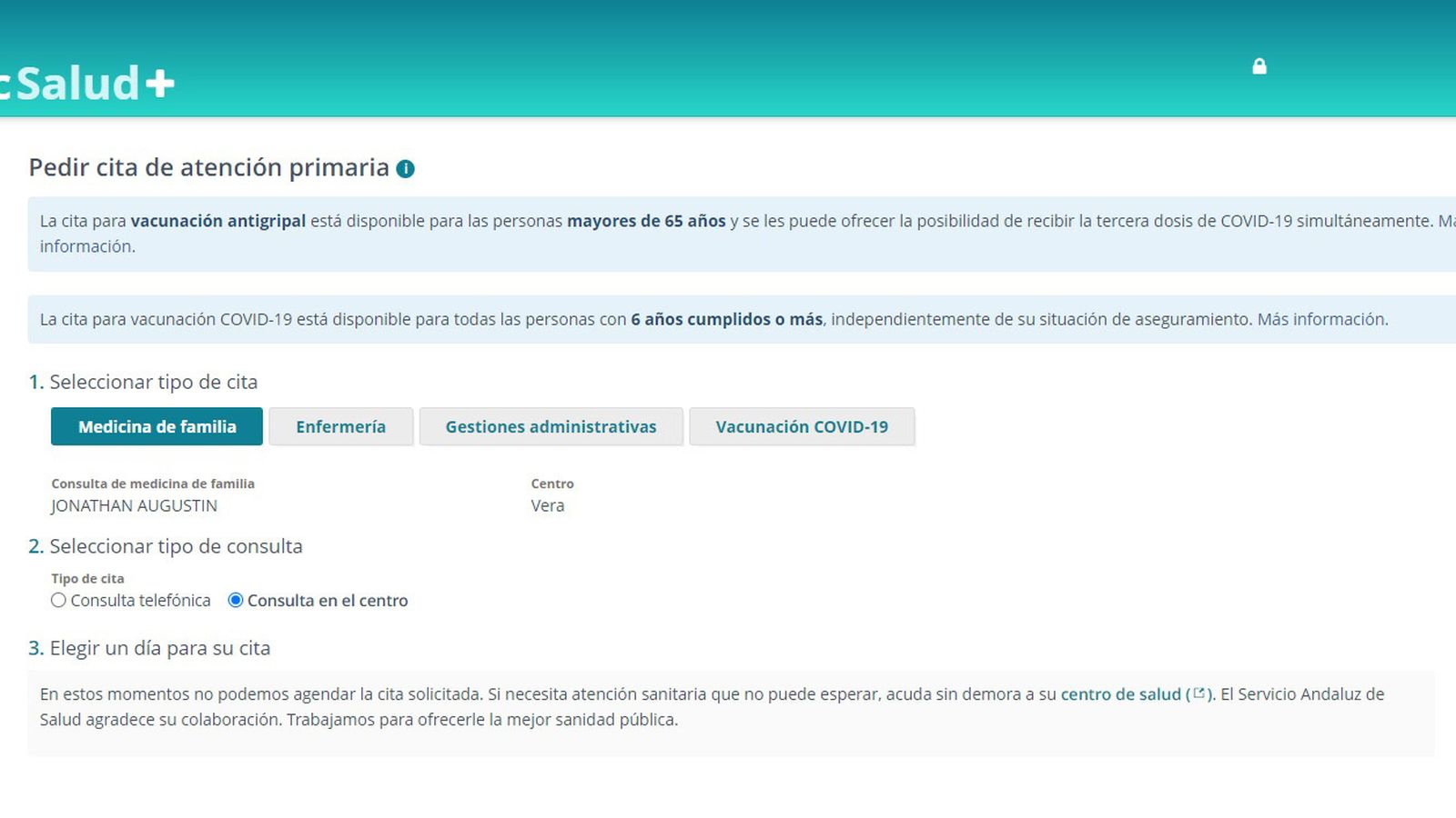 Sacar la cita por internet tampoco es una opción viable.