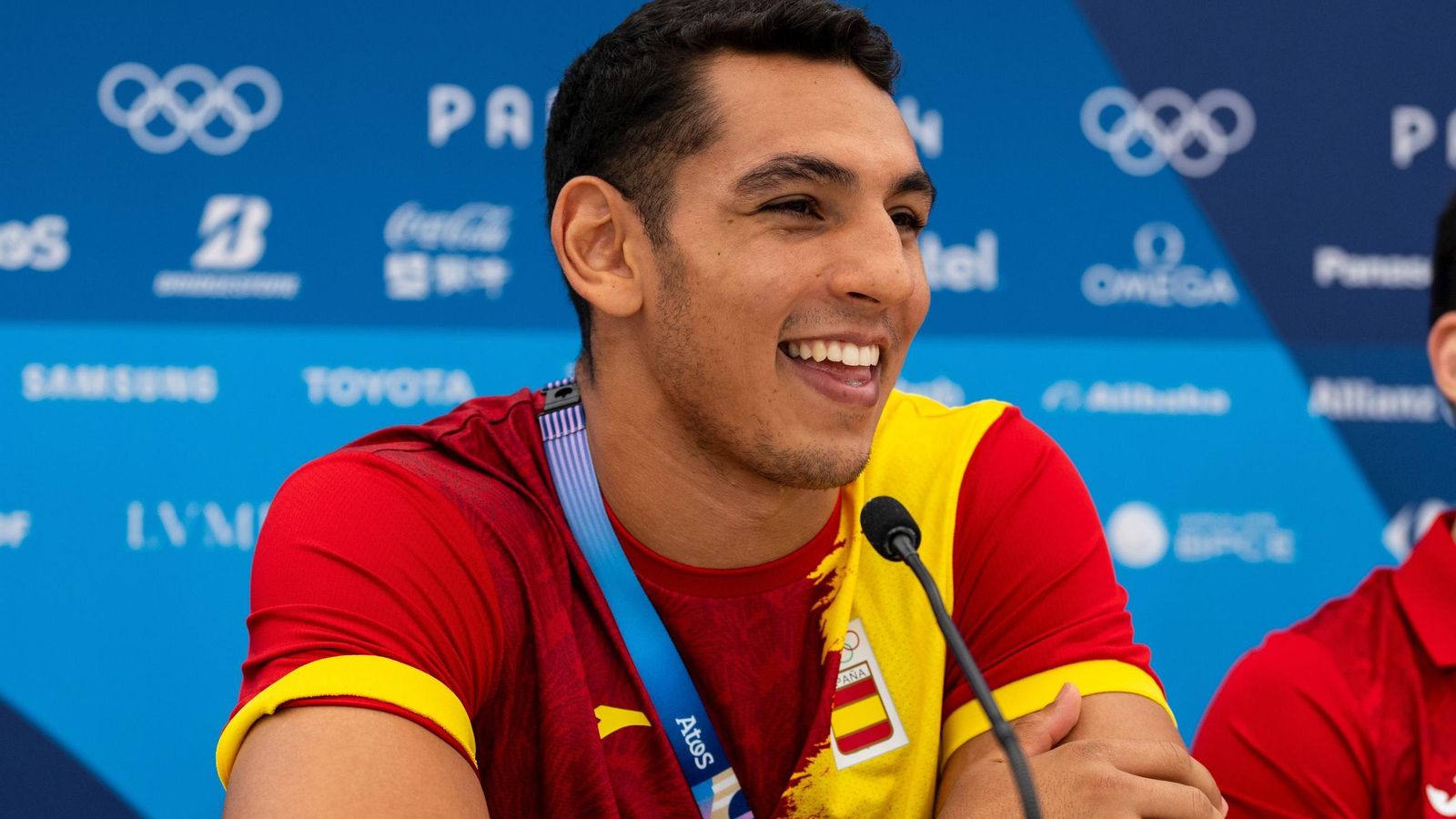 Ayoub Ghadfa, en rueda de prensa.