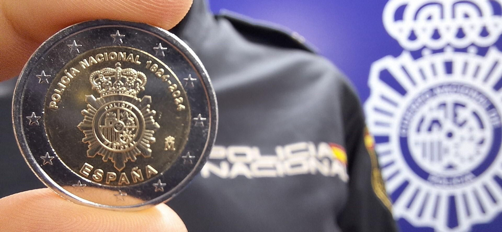 La nueva moneda de dos euros conmemorativa del 200 aniversario de la Policía Nacional