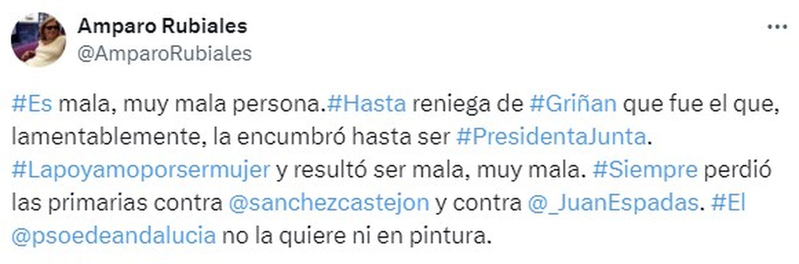 Tuit de Amparo Rubiales