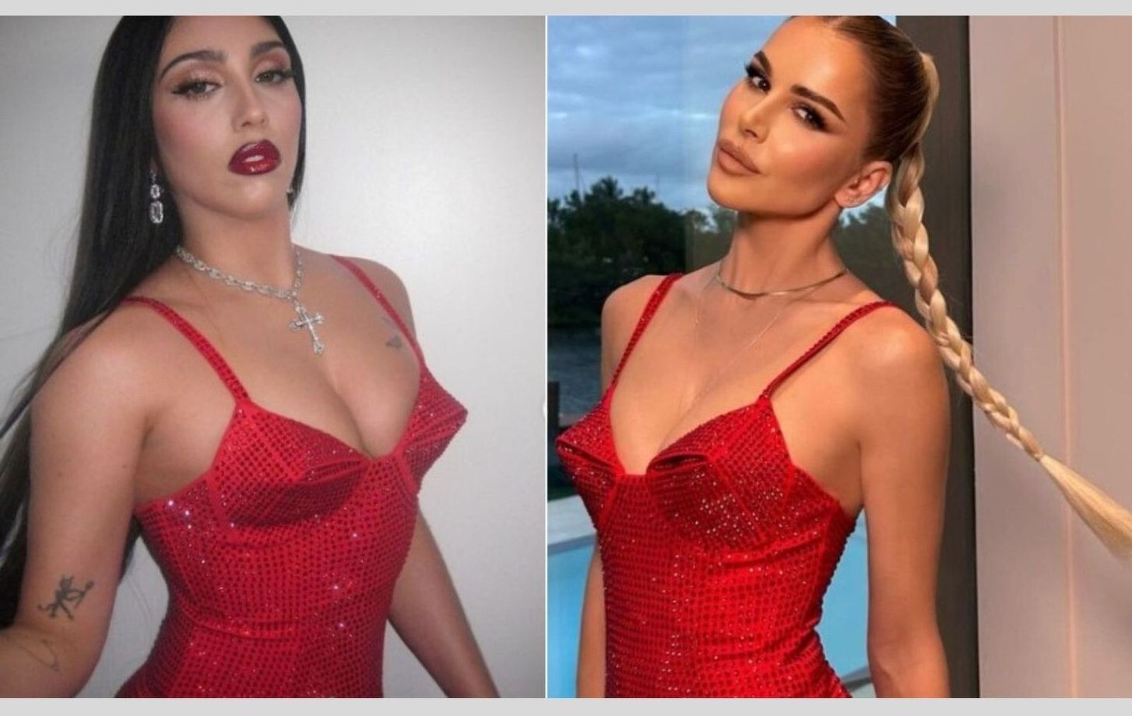 La firma neoyorkina Area firma este vestido en cristales rojos que se ha convertido en un éxito esta temporada