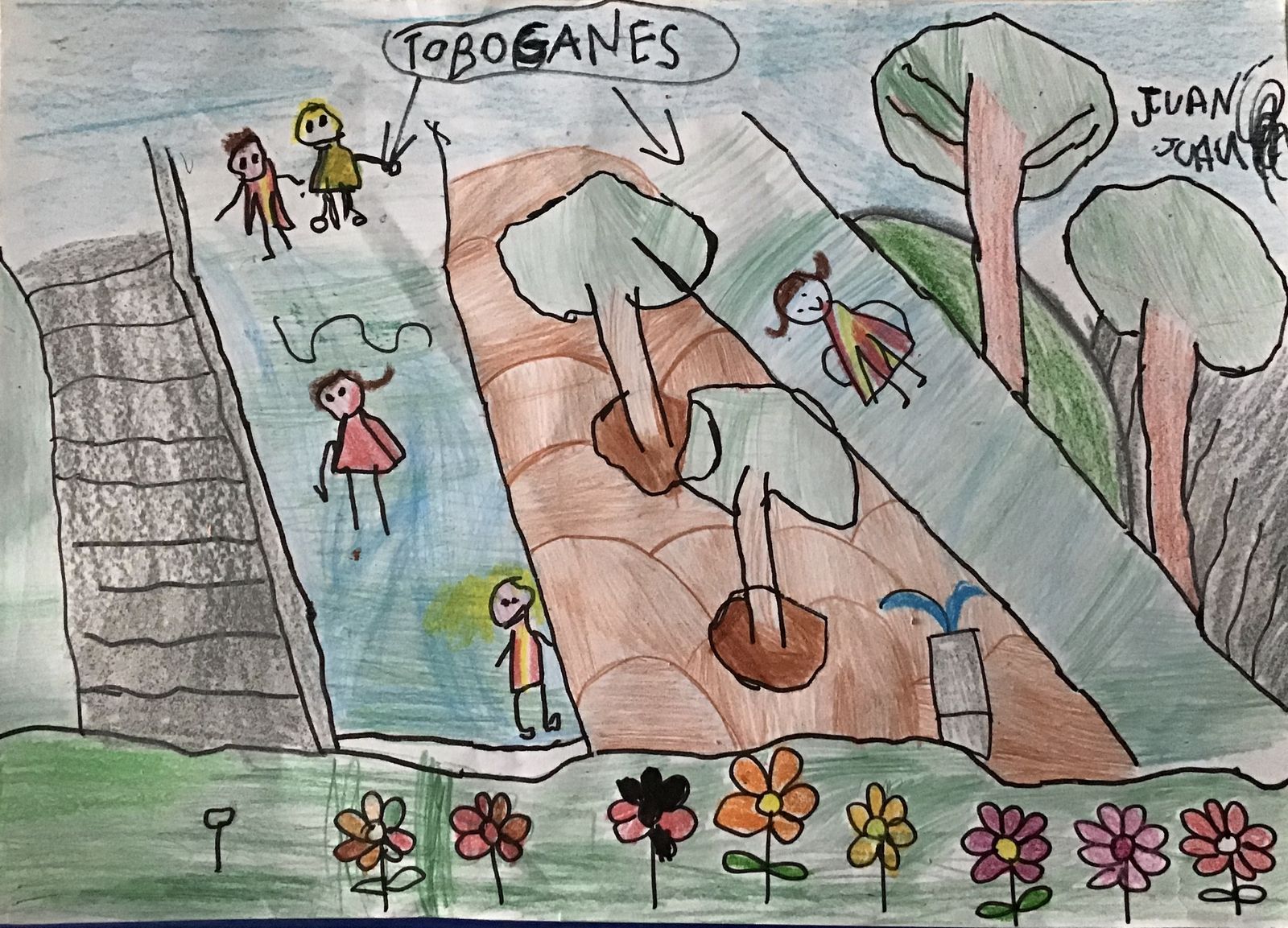 Así imaginan los niños de Montilla el futuro parque Tierno Galván, 'la pradera'