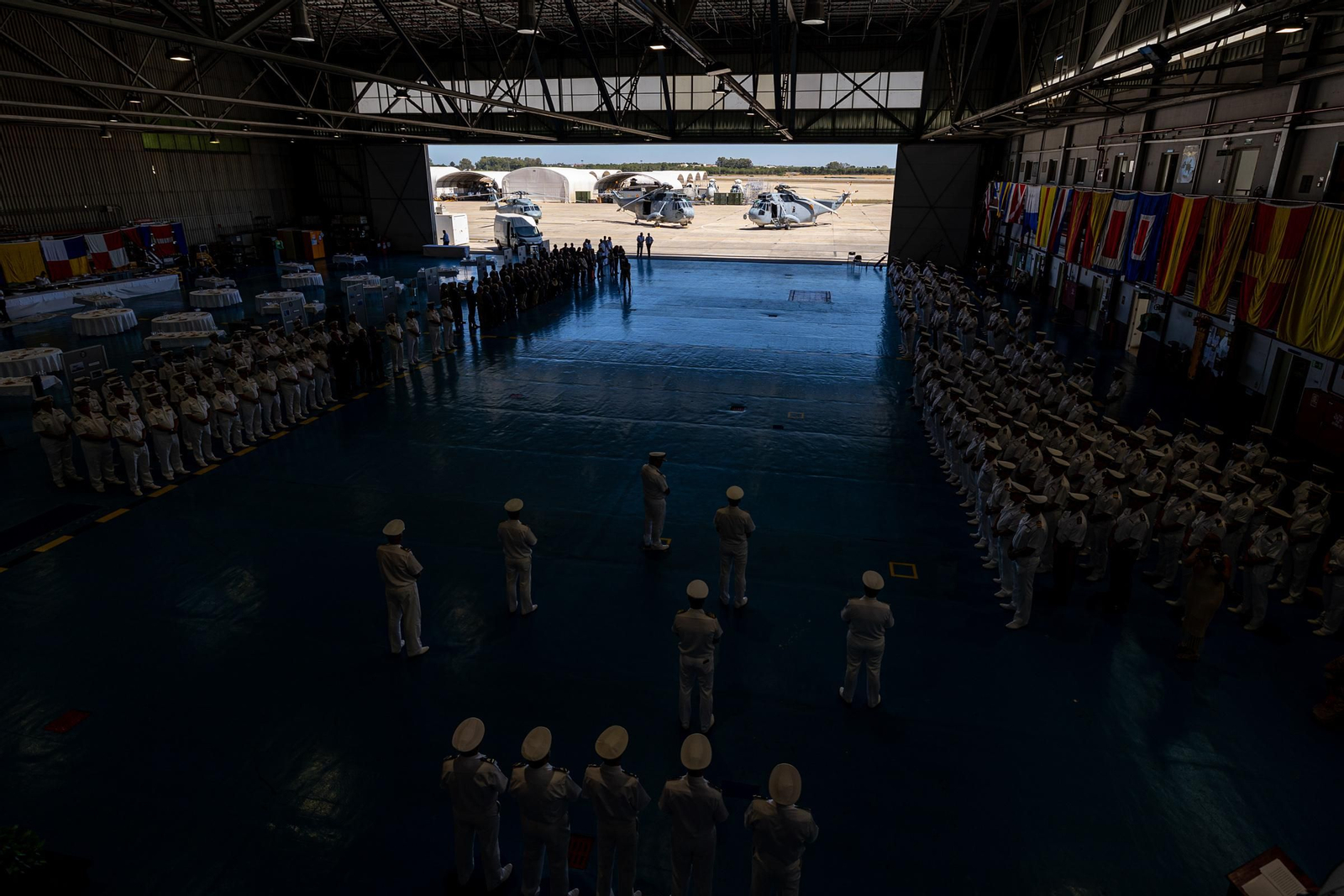 Imágenes de la Despedida del Sea King de la quinta escuadrilla