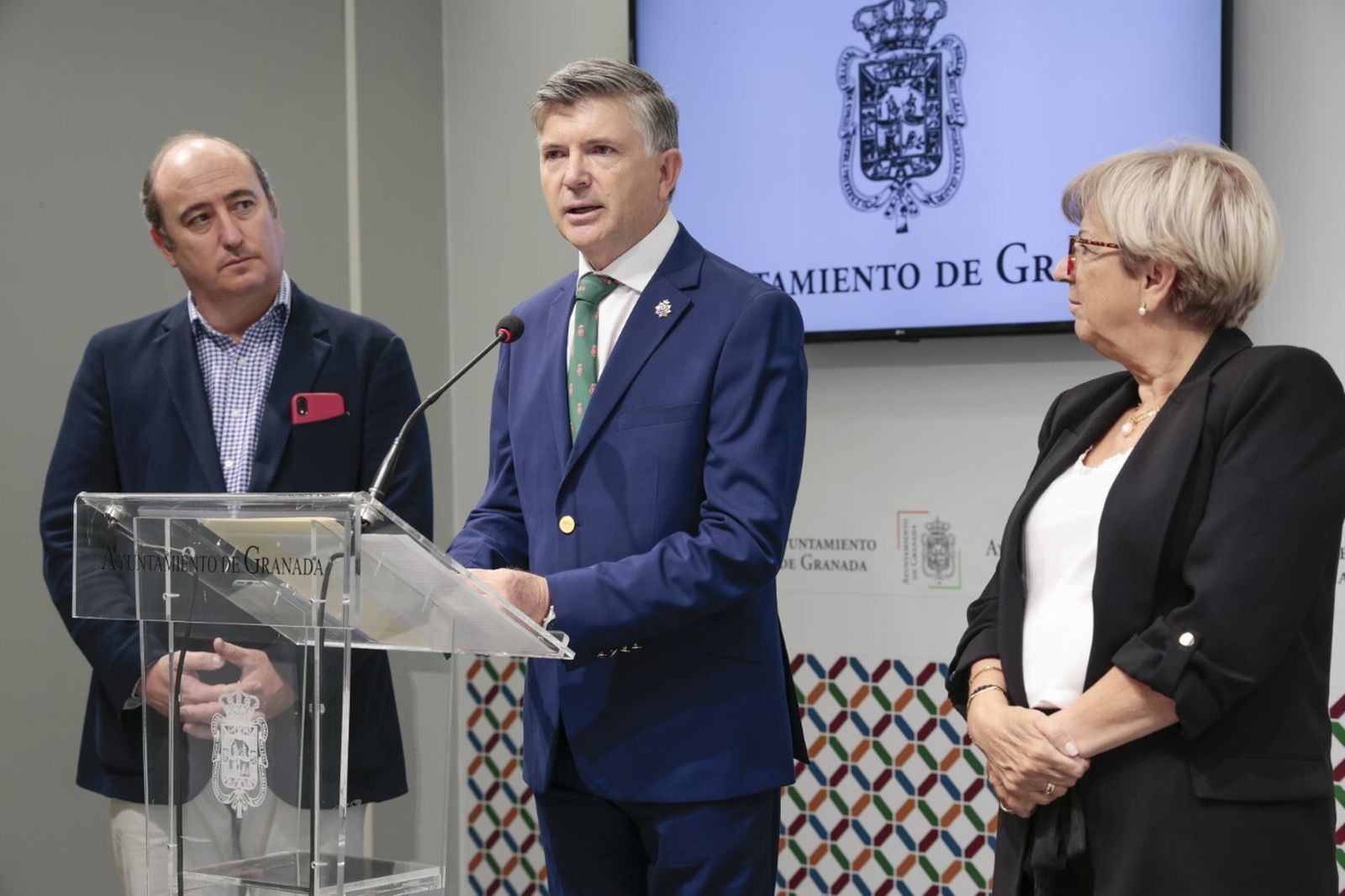 Presentación de la propuesta de recreación histórica este viernes en el Ayuntamiento de Granada.