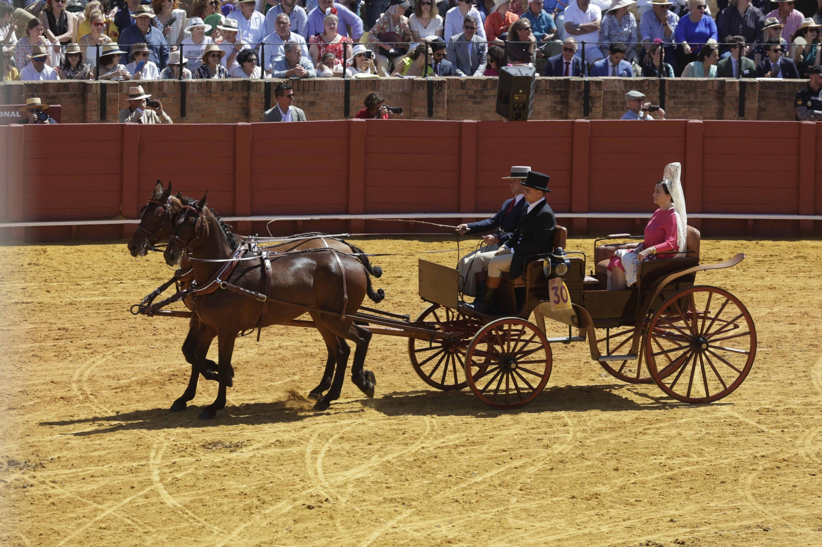 Las imágenes de la exhibición  de enganches en la Maestranza