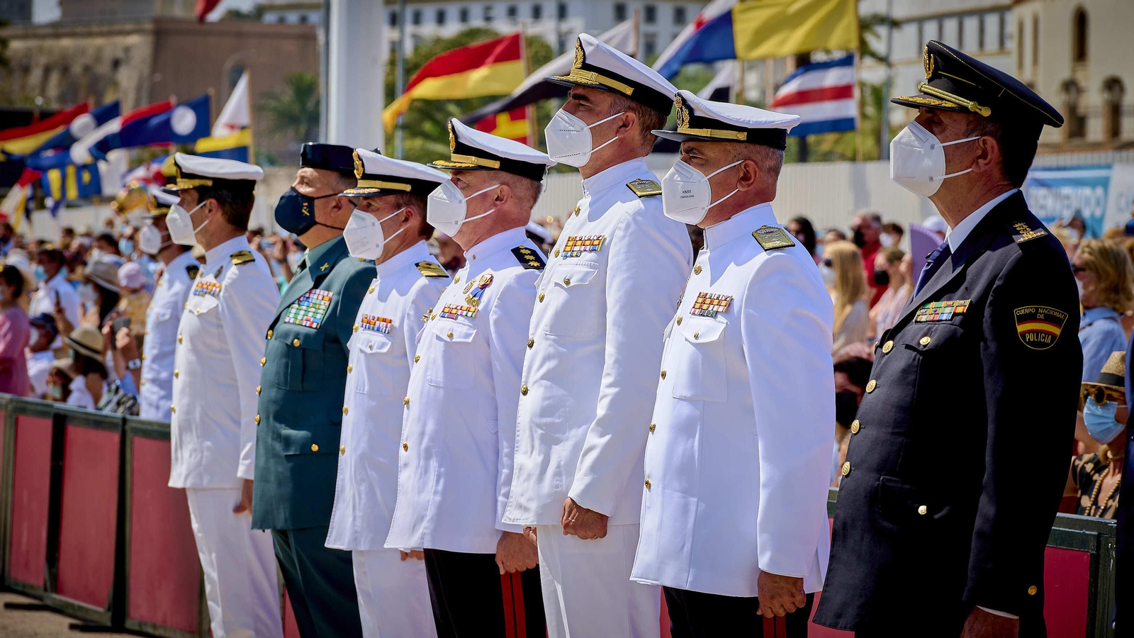 Recibimiento al buque escuela de la Armada española 'Juan Sebastián de Elcano'