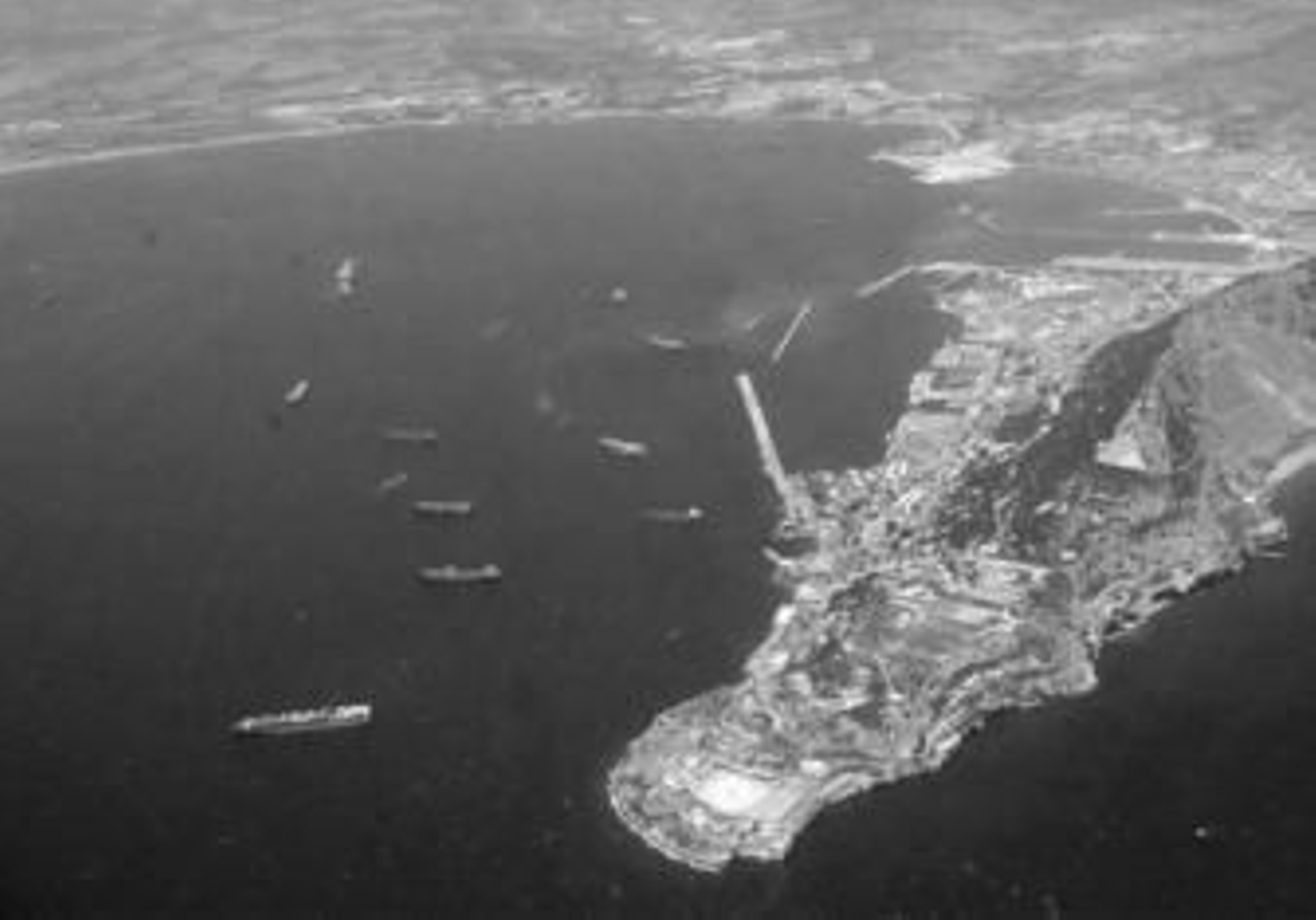 Imagen del Peñón de Gibraltar y de la Bahía de Algeciras.
