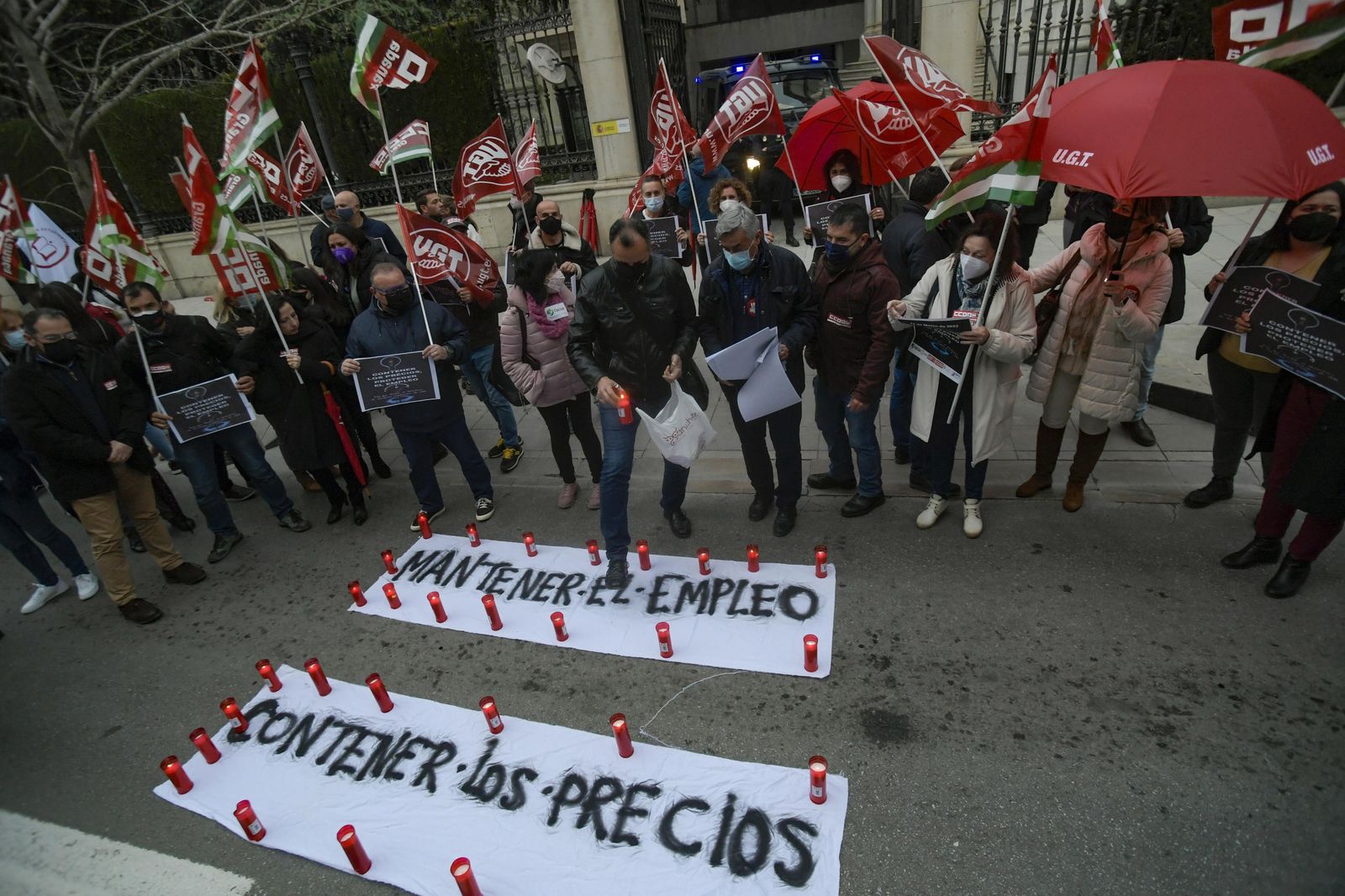 Manifestación sindical en Granada el pasado mes de marzo