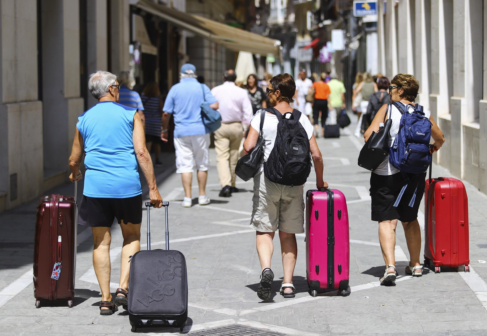 Turistas en Málaga capital.