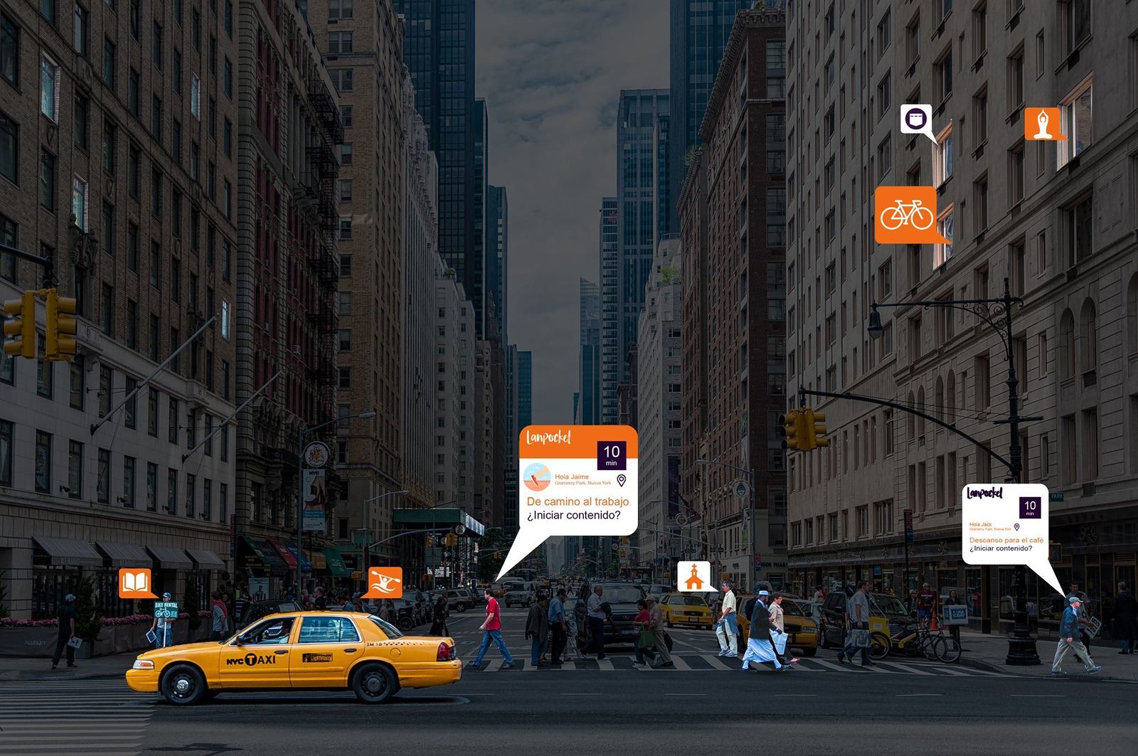 La 'app' Lanpocket simula la inmersión lingüística.