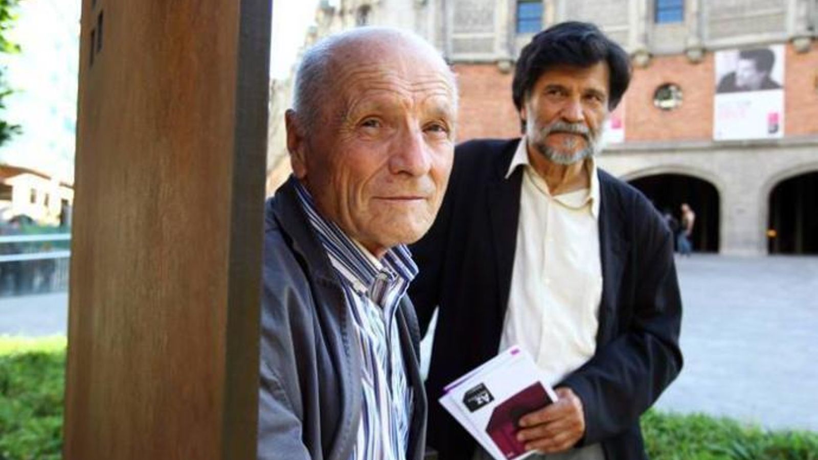 Antonio López y Víctor Erice en 2015, en el marco de la retrospectiva del film en Bilbao.