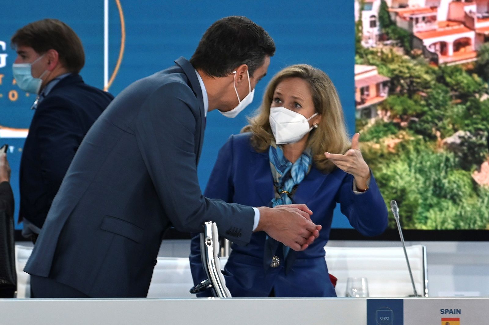 Calviño y Sánchez, en la cumbre del G-20 de Roma