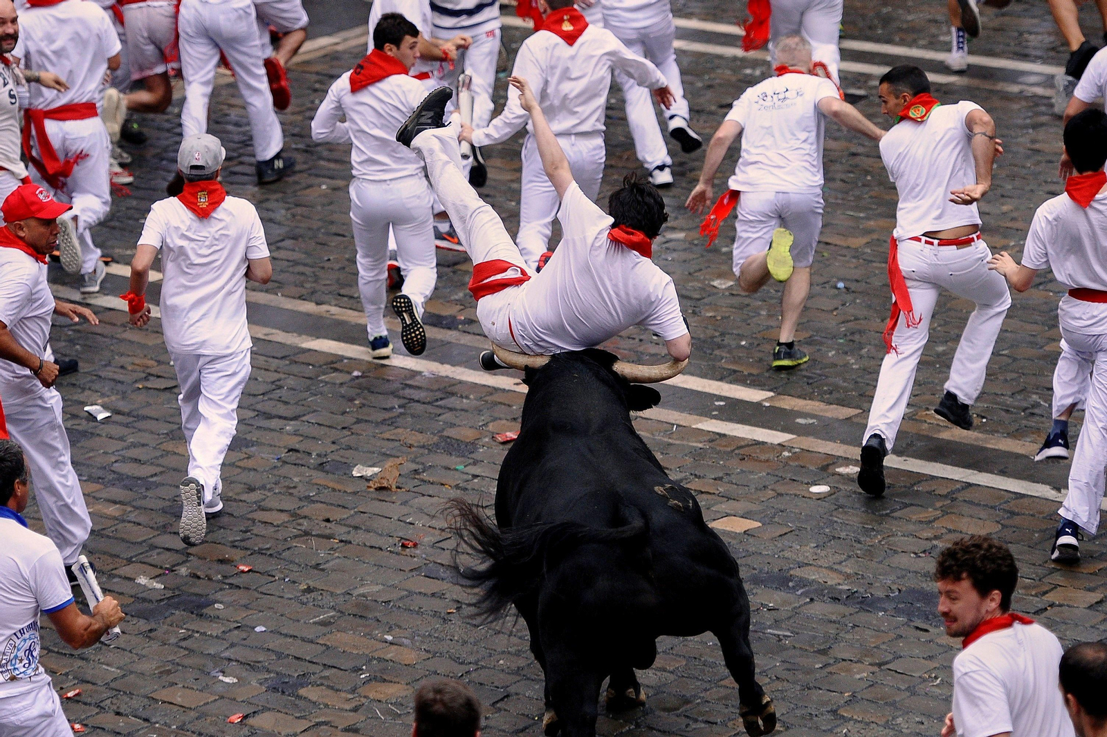 Las imágenes del primer encierro de los sanfermines 2018